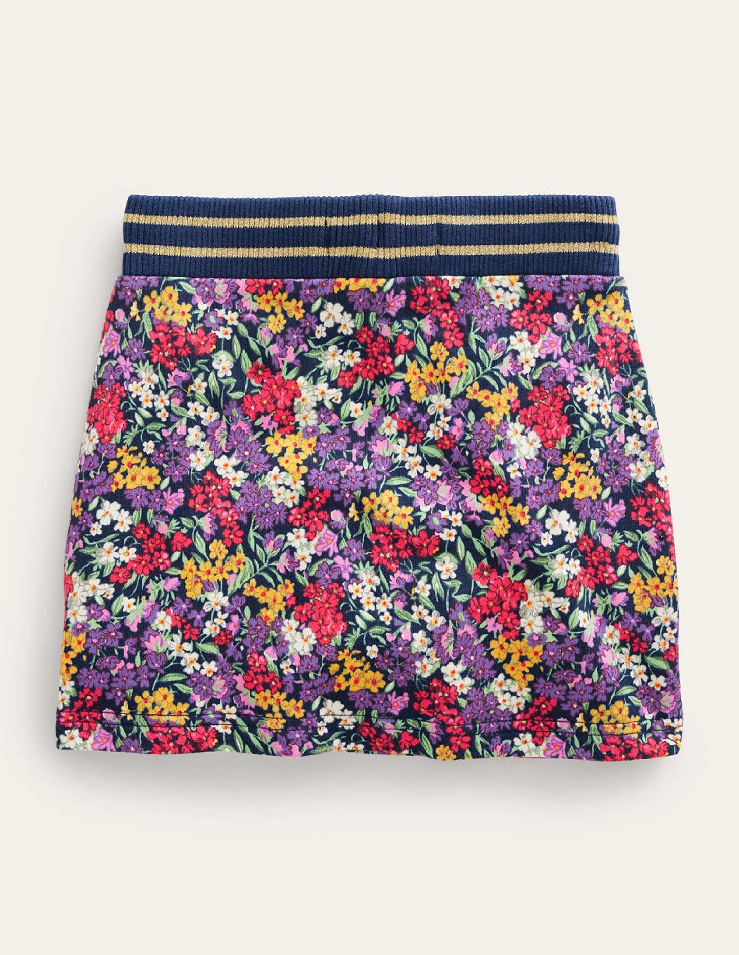 Jupe-sweat imprimée-Fleur multi