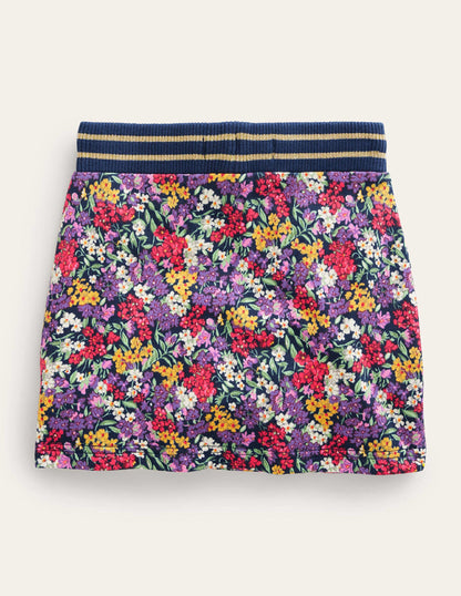 Jupe-sweat imprimée-Fleur multi-2
