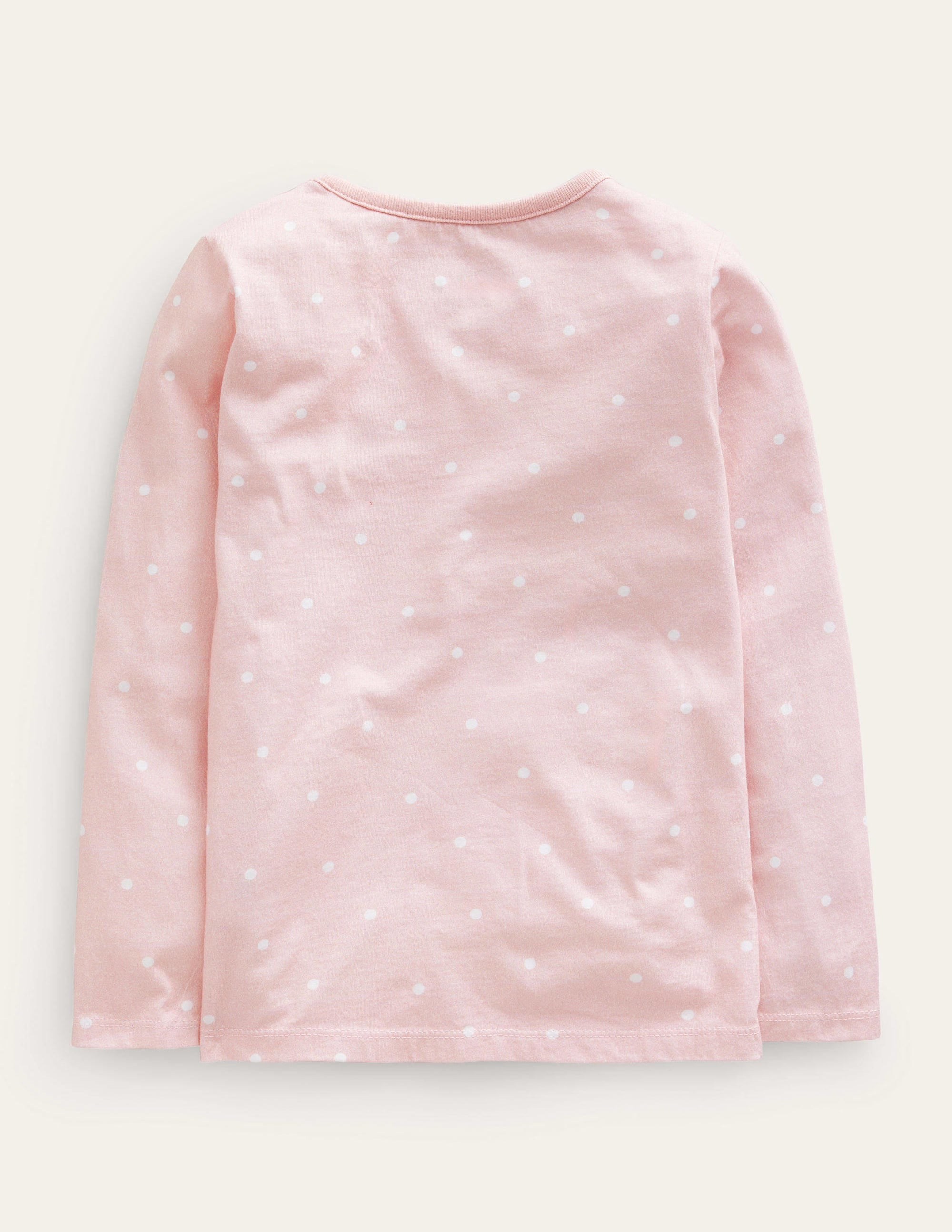 Top en coton à appliqué boite aux lettres-Pois rose boto - Image 2