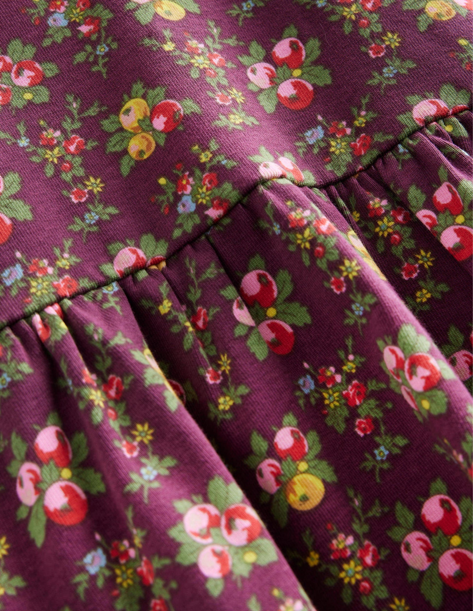 Robe à col roulé en jersey-Verger violet baie-3