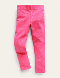 Legging fun et cosy-Étoiles métallisées rose moyen