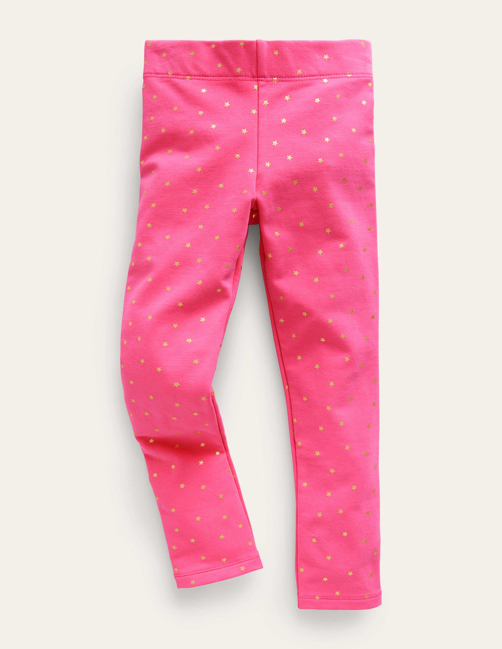 Legging fun et cosy-Étoiles métallisées rose moyen-1