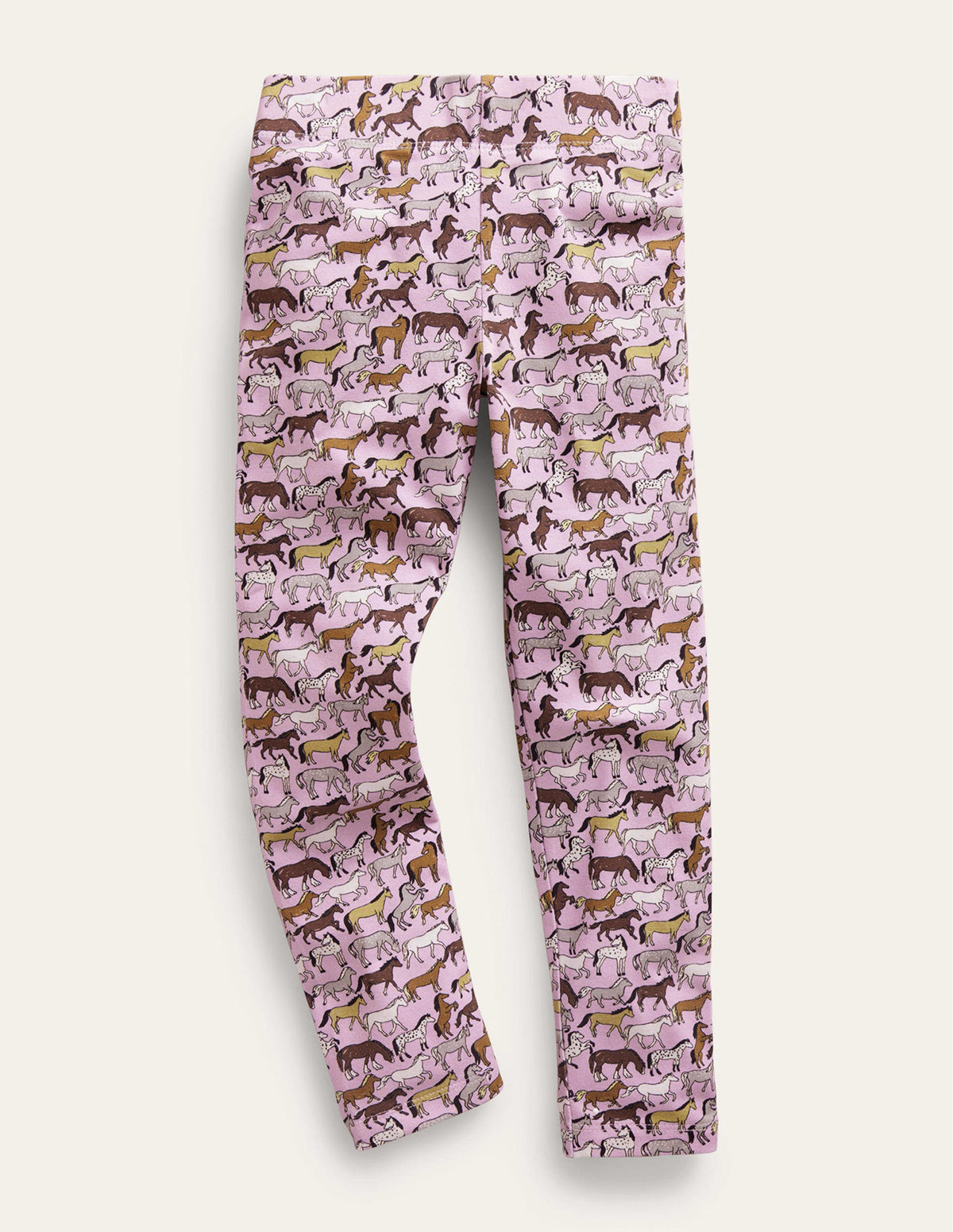 Lustige, bequeme Leggings-Kirschblütenrosa Pferde-1