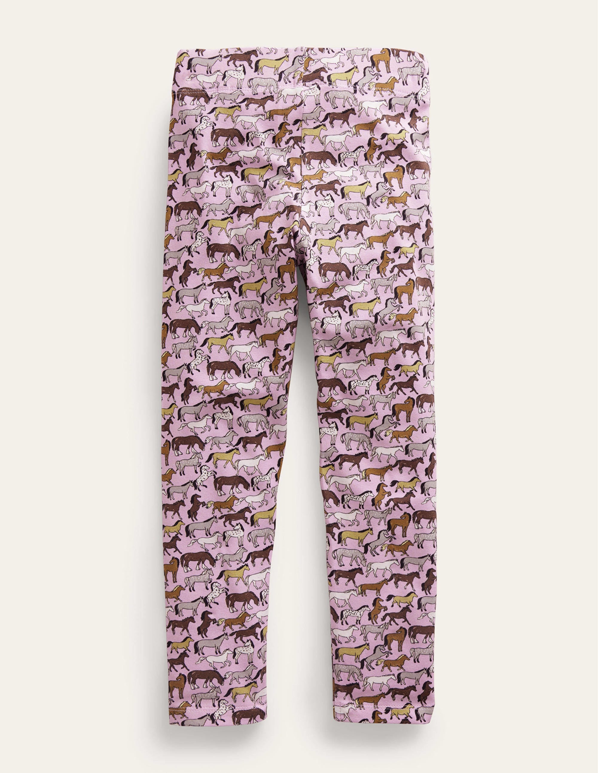 Lustige, bequeme Leggings-Kirschblütenrosa Pferde - Image 2