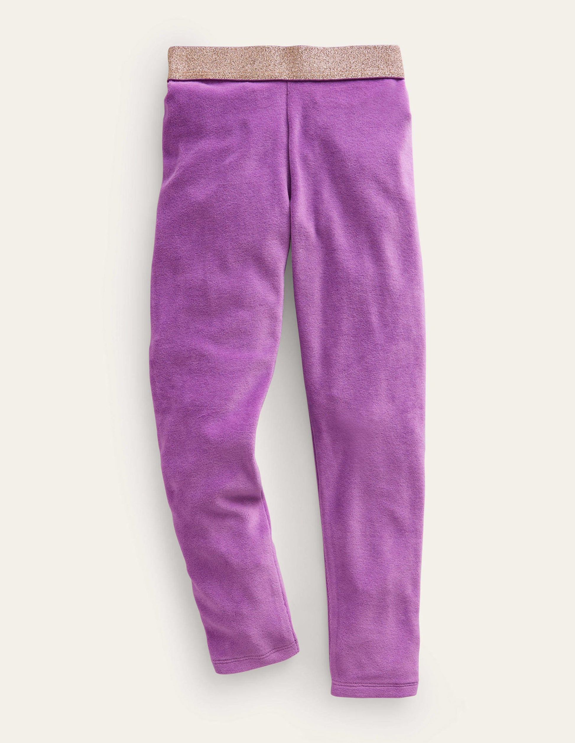 Legging en velours-Violet glycine-1