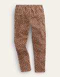 Cord-Leggings-Leopardenmuster