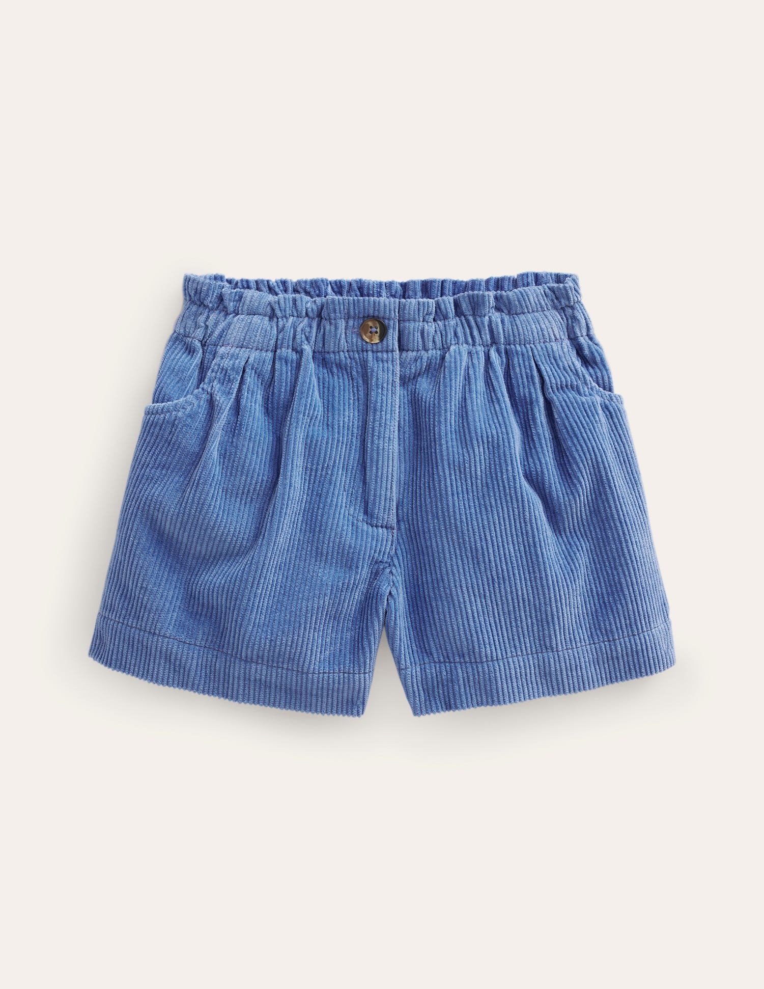 Breite Cord-Shorts-Delftblau-1