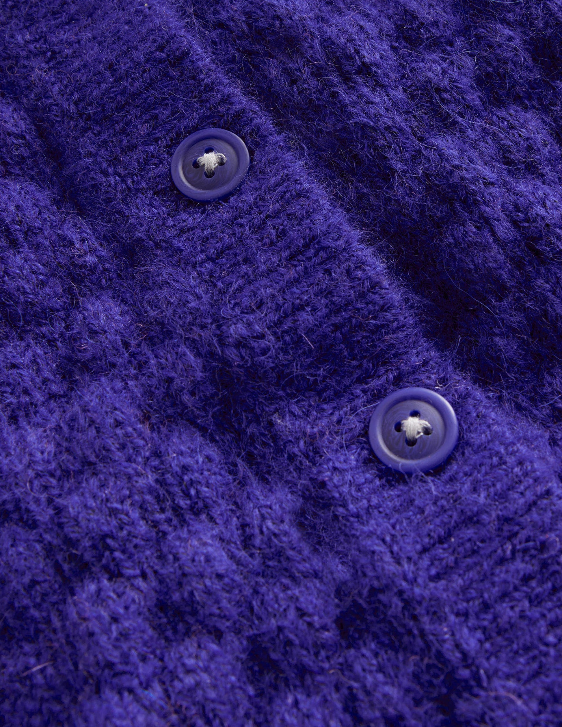 Strickjacke mit Pomponmaschen-Blau-3