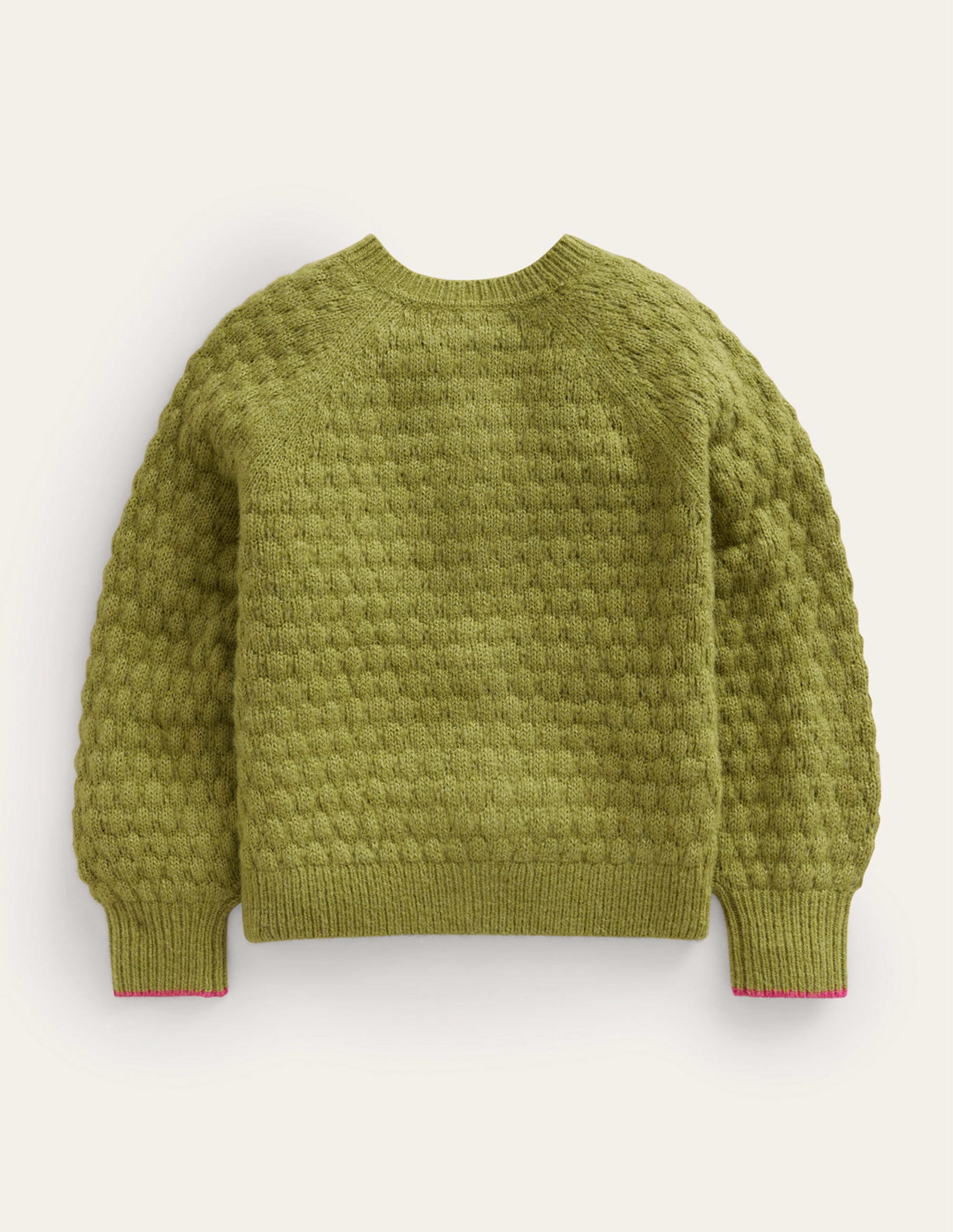 Strickjacke mit Pomponmaschen-Sternfrucht Grün - Image 2