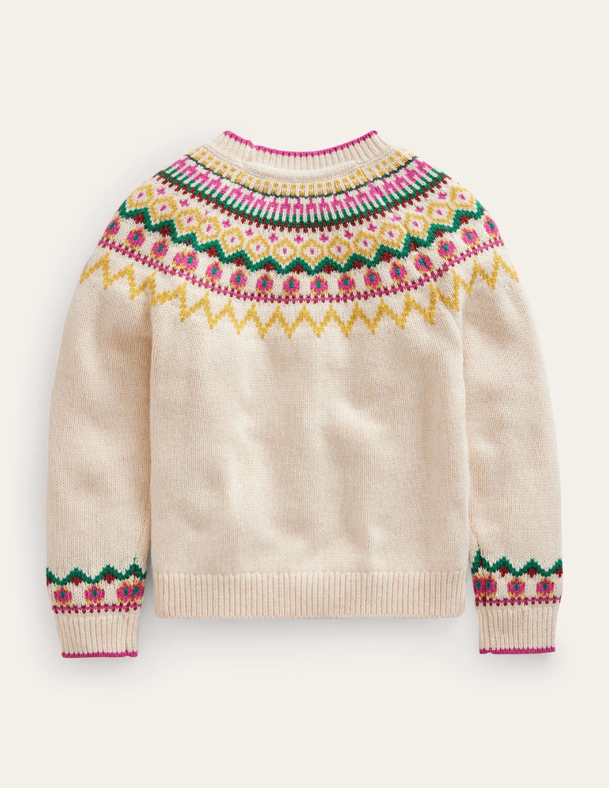 Fair-Isle-Pullover-Haferbeige Meliert - Image 2