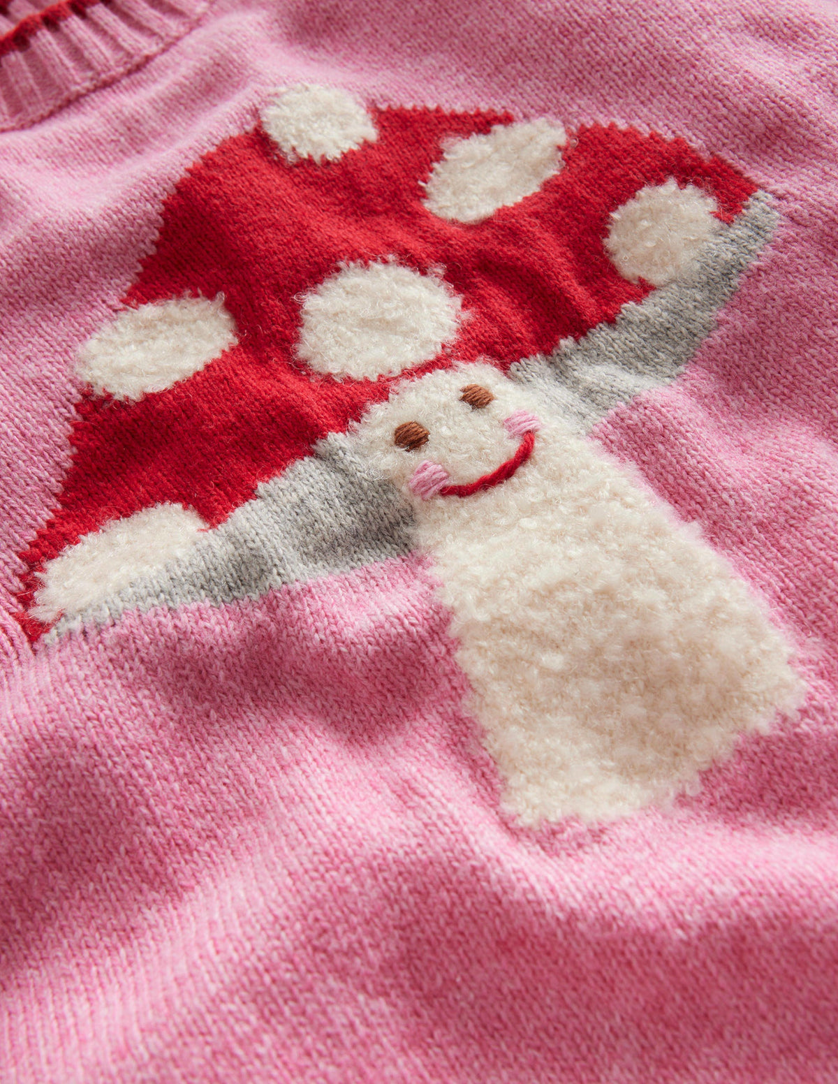 Bouclé-Pullover mit Fliegenpilz-Azalee Fliegenpilz-3