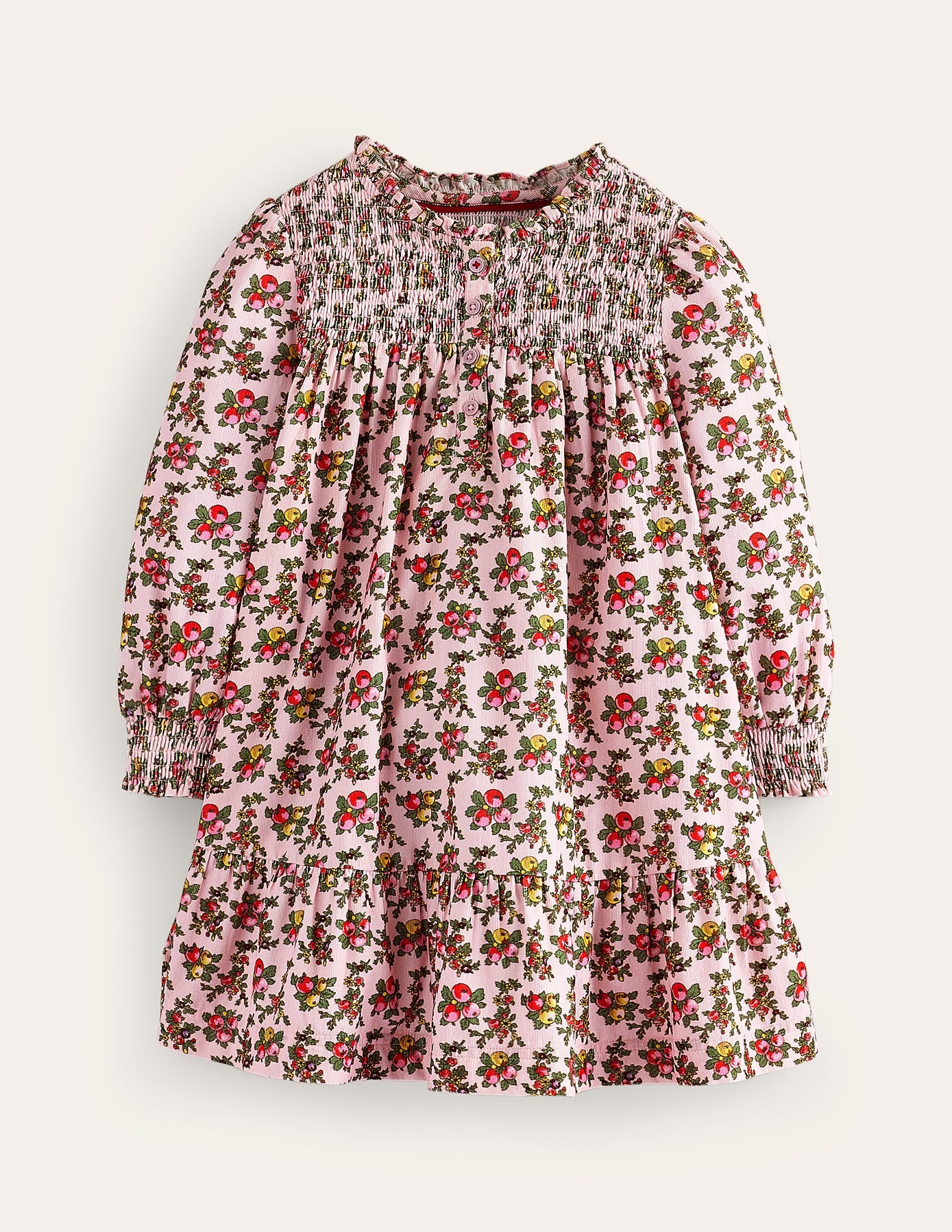 Shirred Cord Dress-French Pink Apple Orchard-1