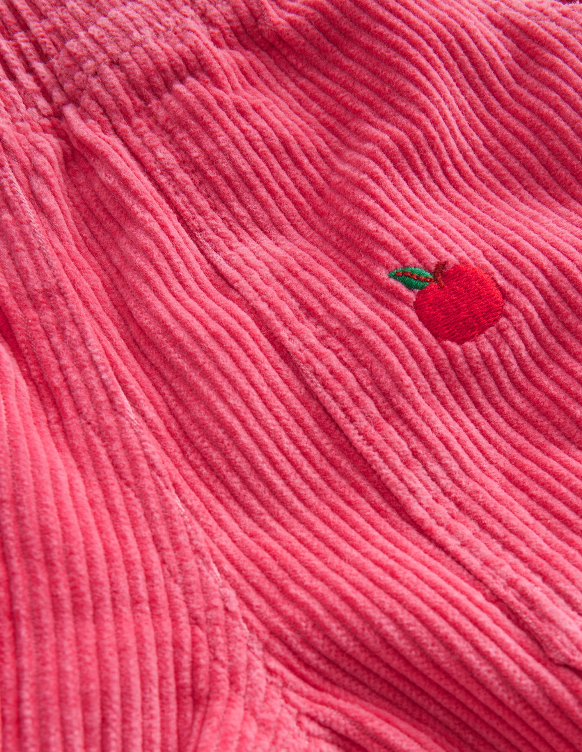 Embroidered Cord Pull-Ons-Blush Pink Embroidered Apples - Image 3