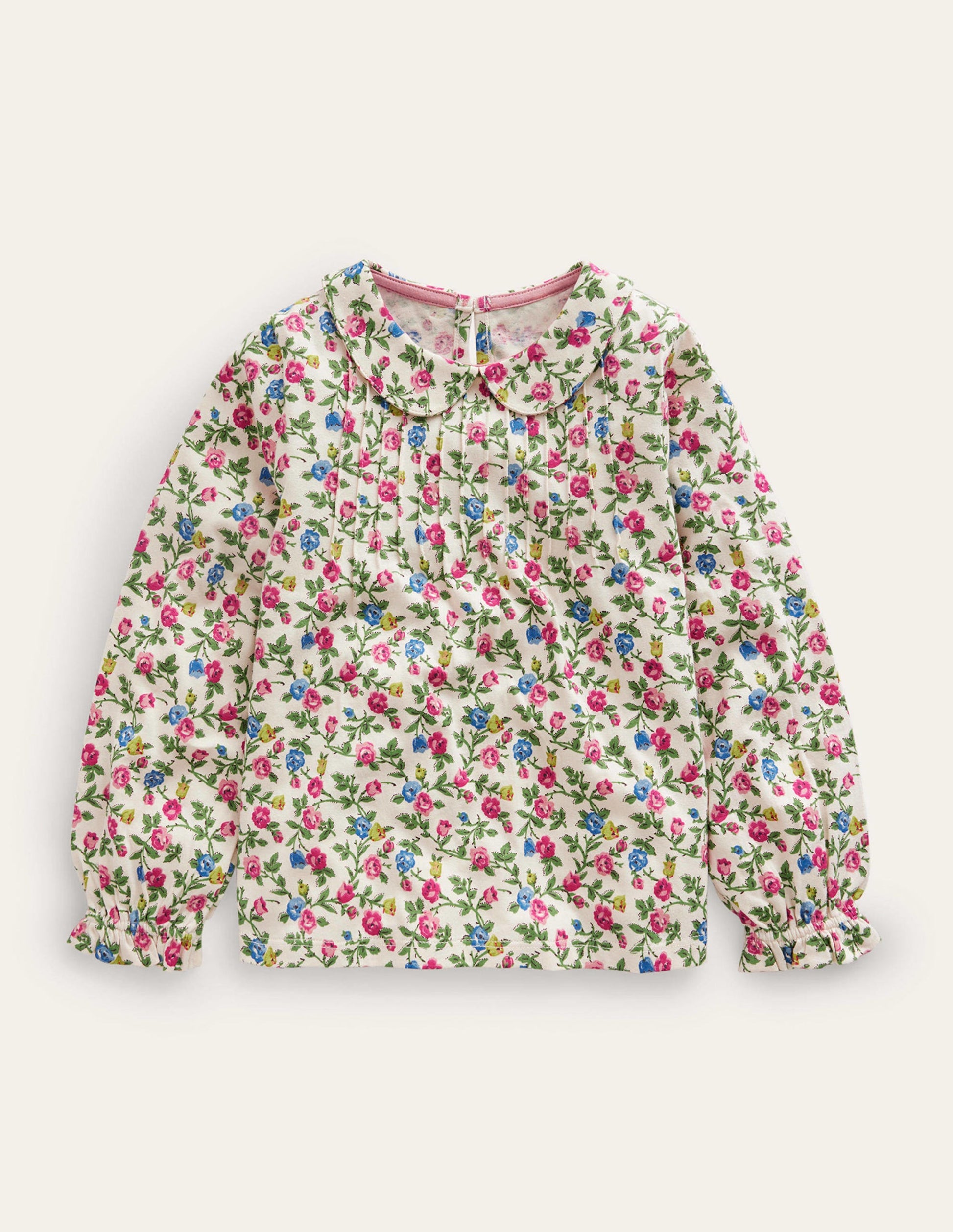 Collared Jersey Top-Vanilla Pod Rose-1