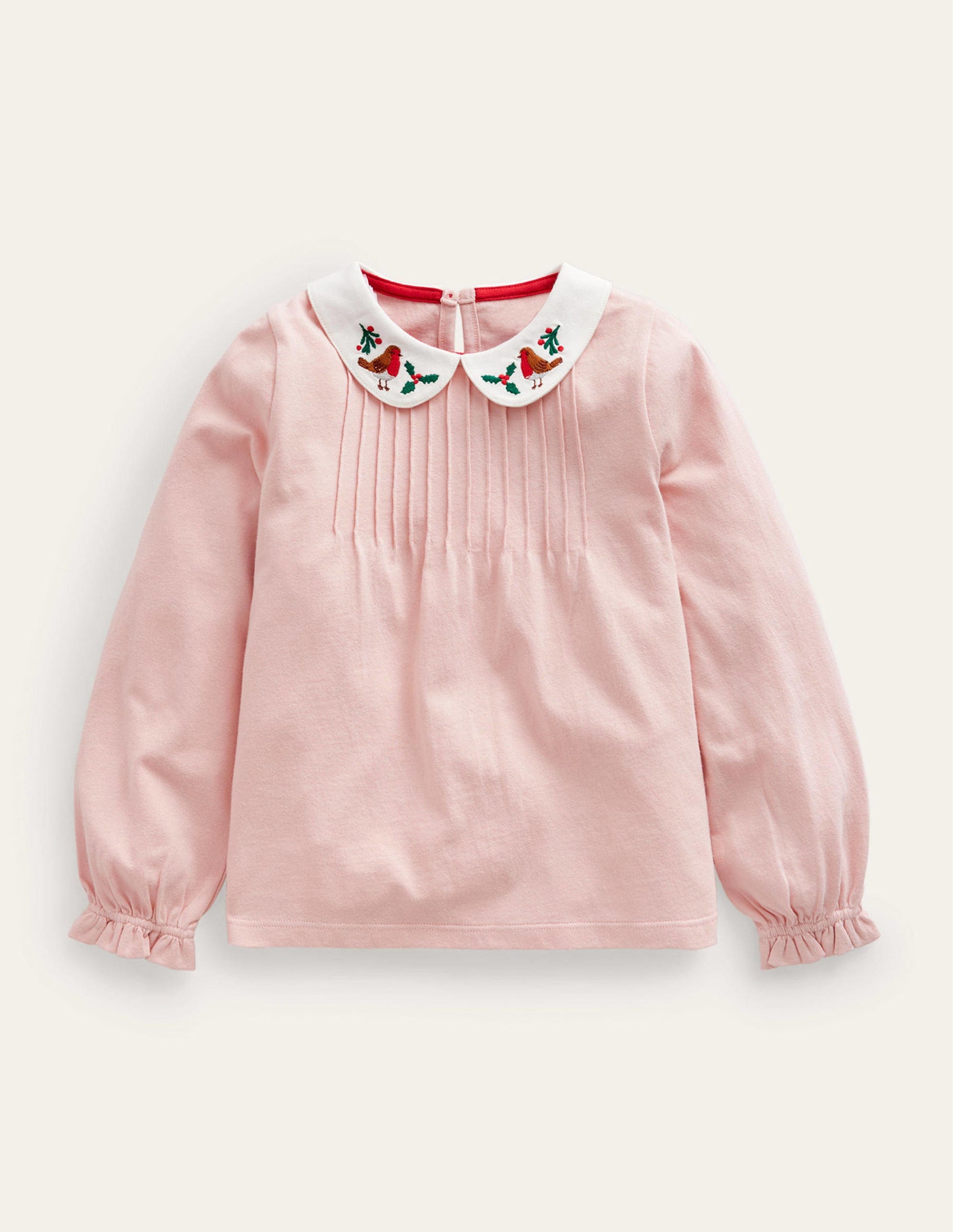 Collared Jersey Top-Provence Dusty Pink-1