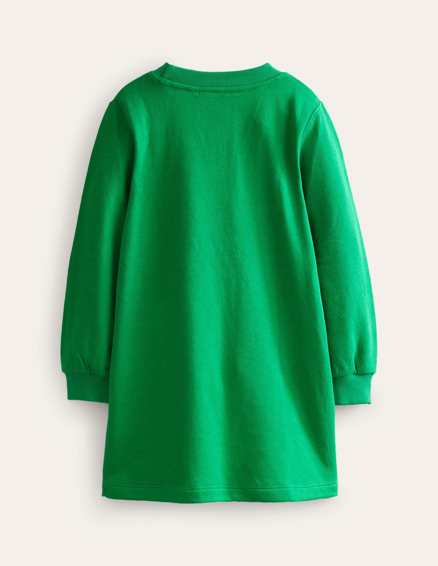 Kuscheliges Sweatshirt-Kleid mit Applikationen-Tiefgrün Wald-2