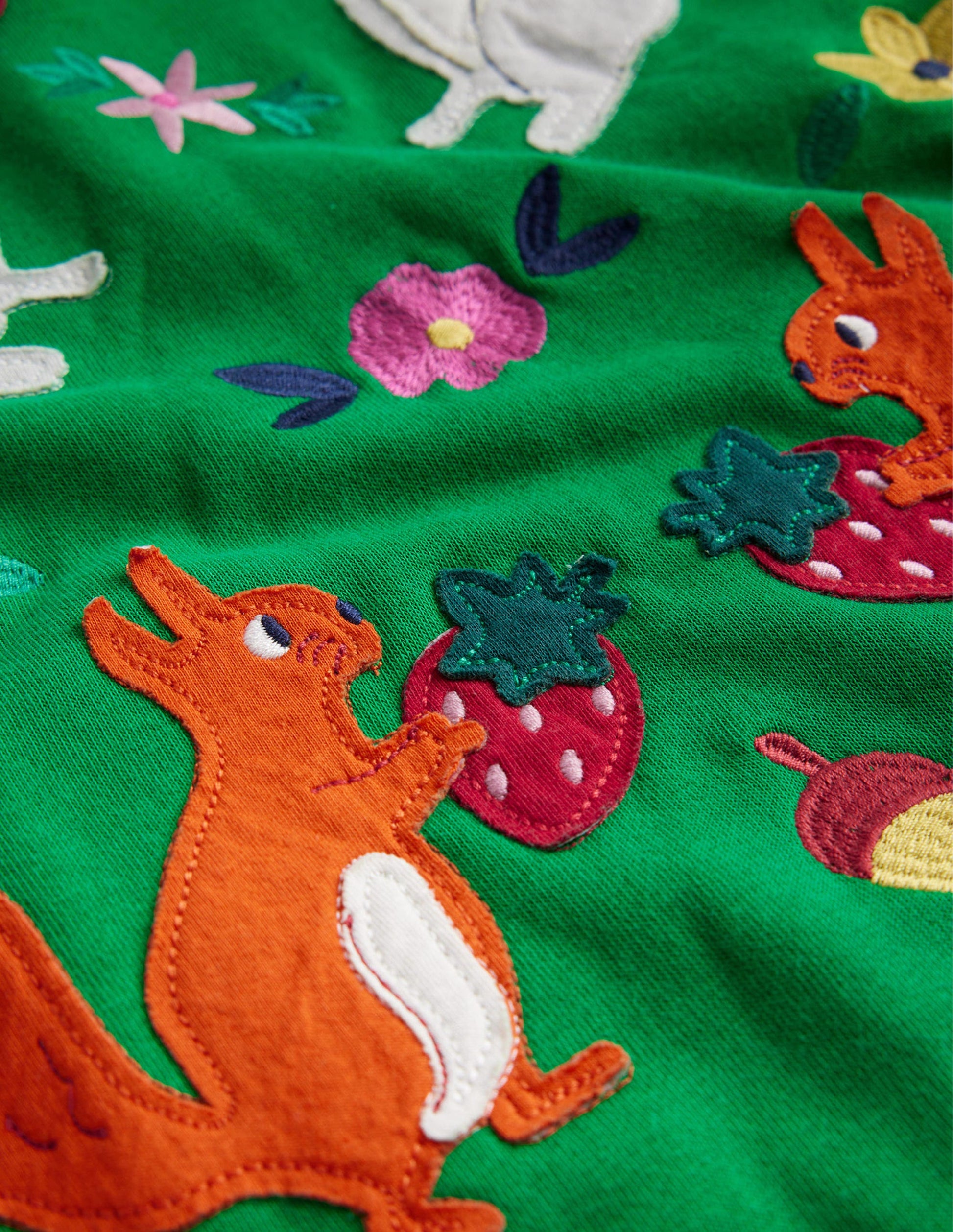 Kuscheliges Sweatshirt-Kleid mit Applikationen-Tiefgrün Wald-3