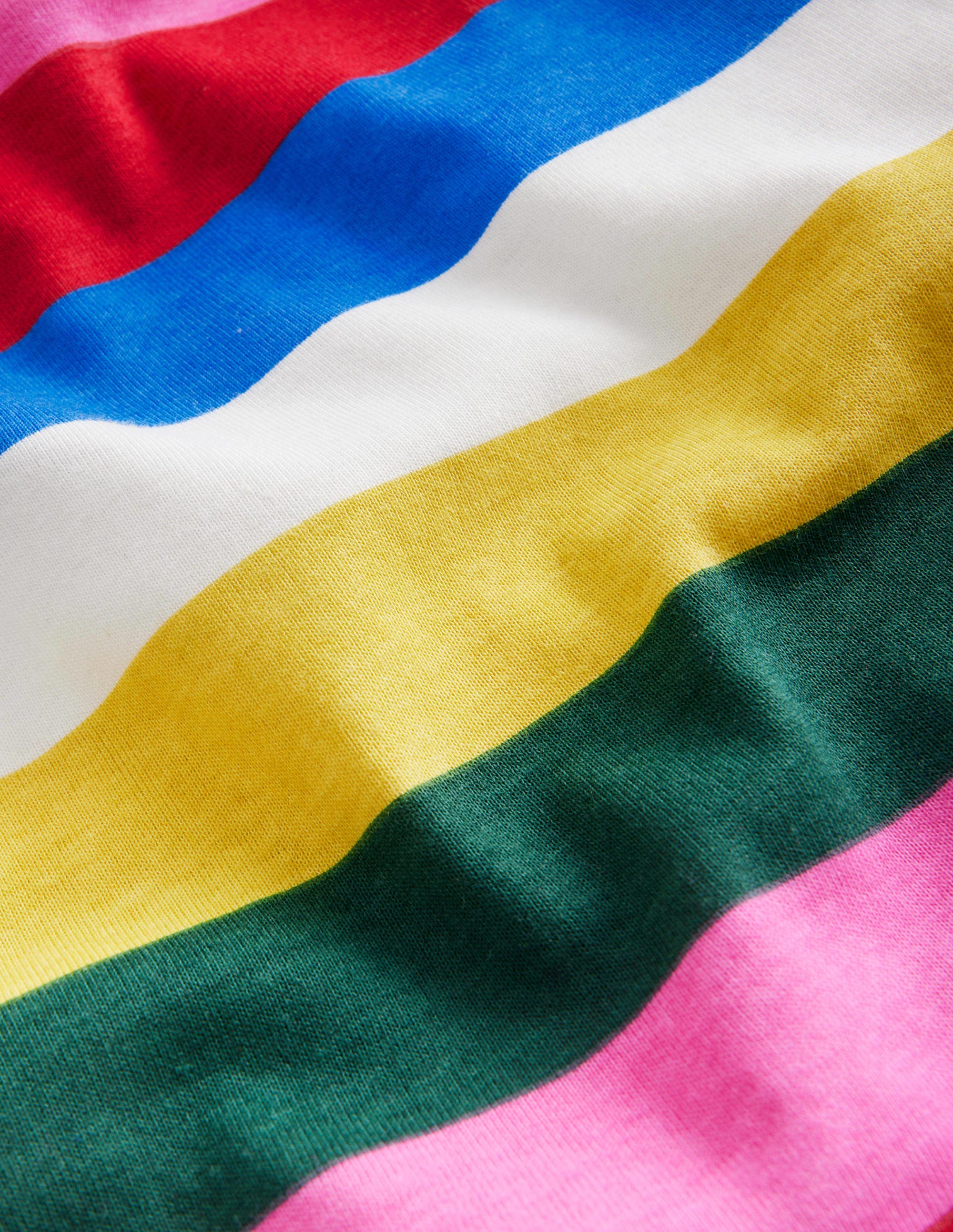 Eng anliegender, langer Schlafanzug mit Streifenmuster-Bunt - Image 3