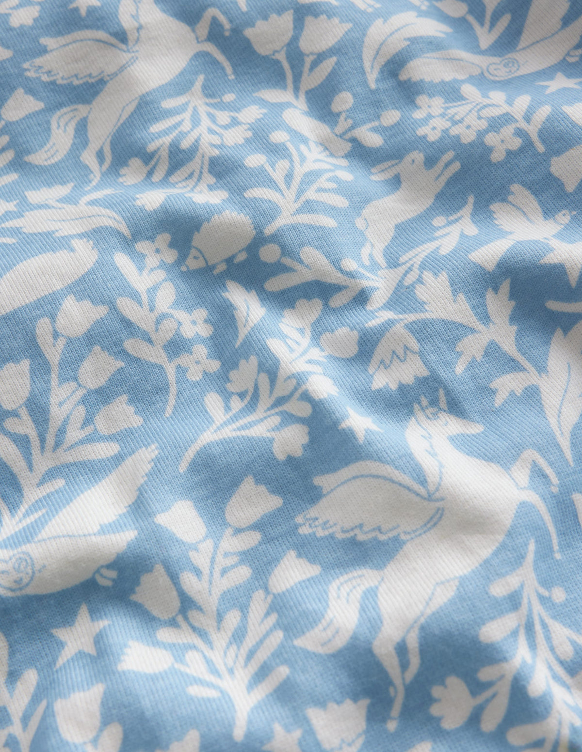 Kuscheliger Henley-Schlafanzug-Eisblau Tiere-3