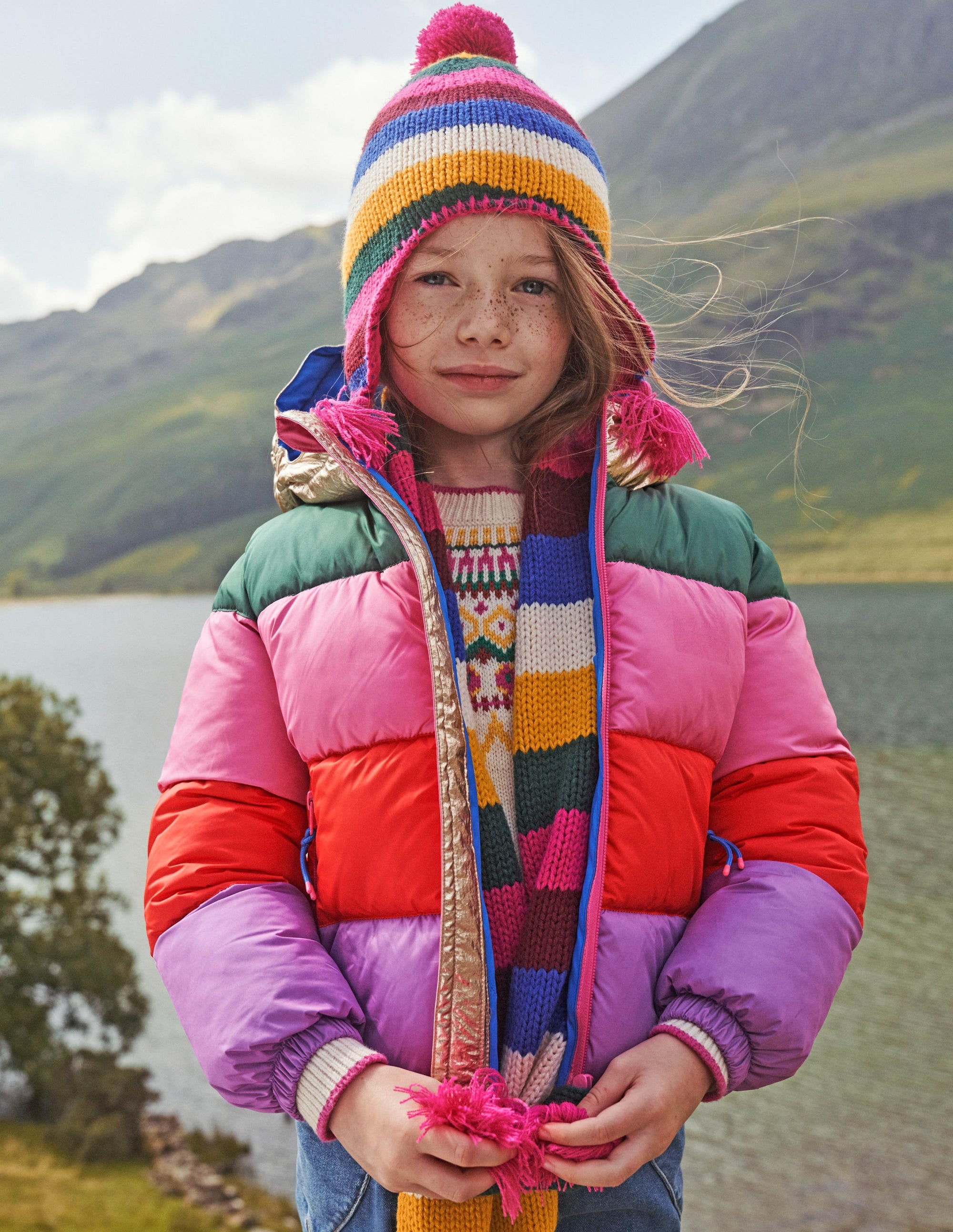 Ultimate Padded Coat-Rainbow Multi - Image 5
