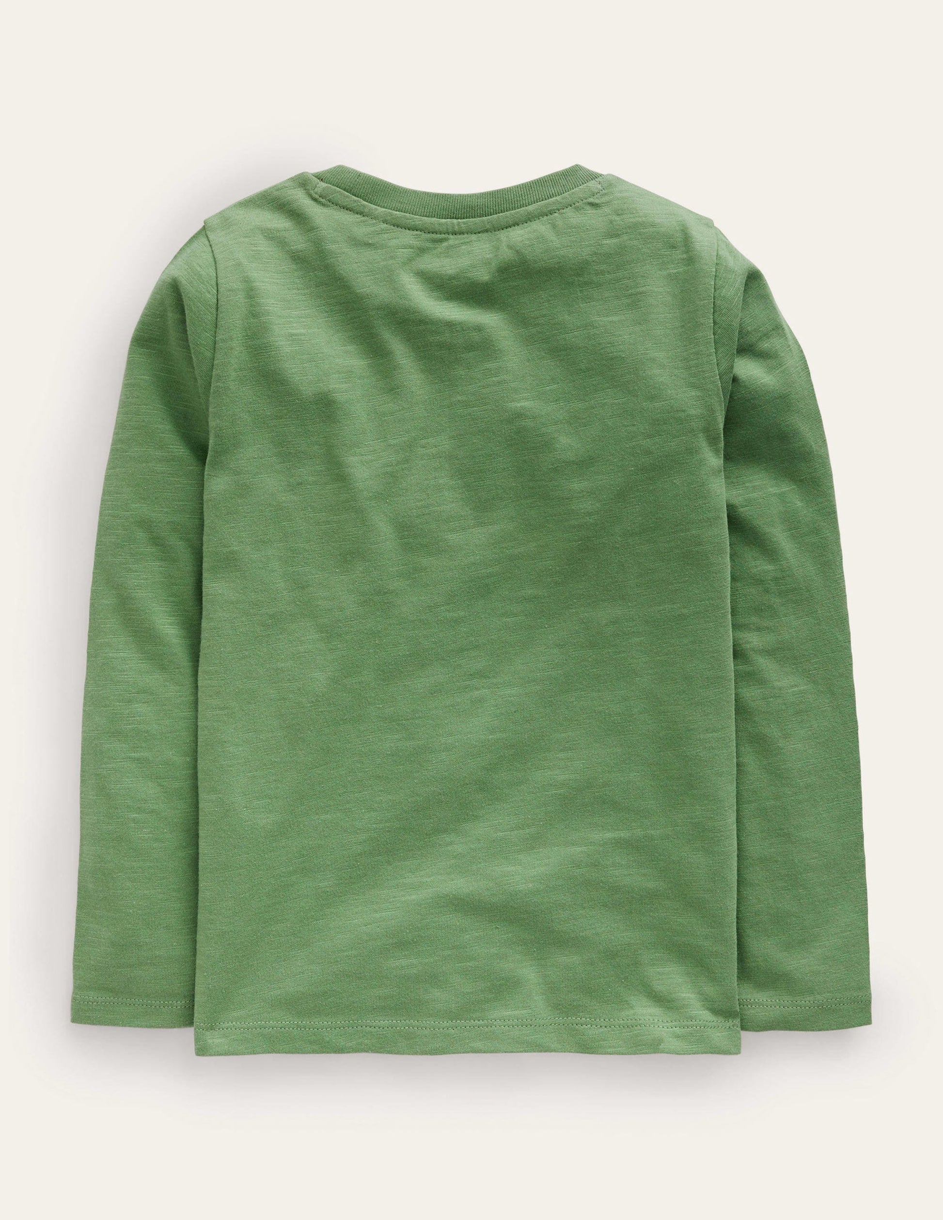 Logo-T-Shirt mit Tasche-Safarigrün Rotkehlchen-2