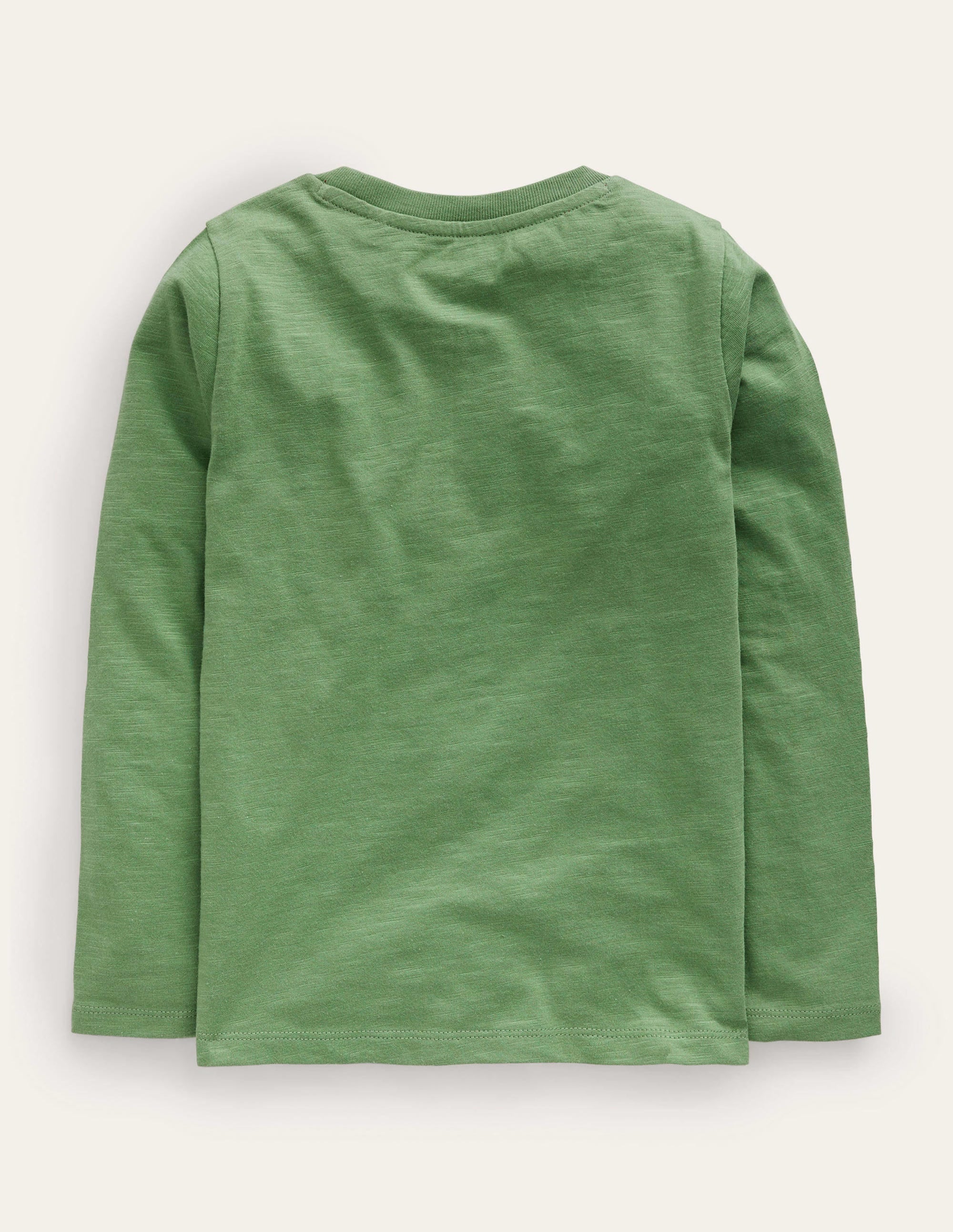 Logo-T-Shirt mit Tasche-Safarigrün Rotkehlchen - Image 2