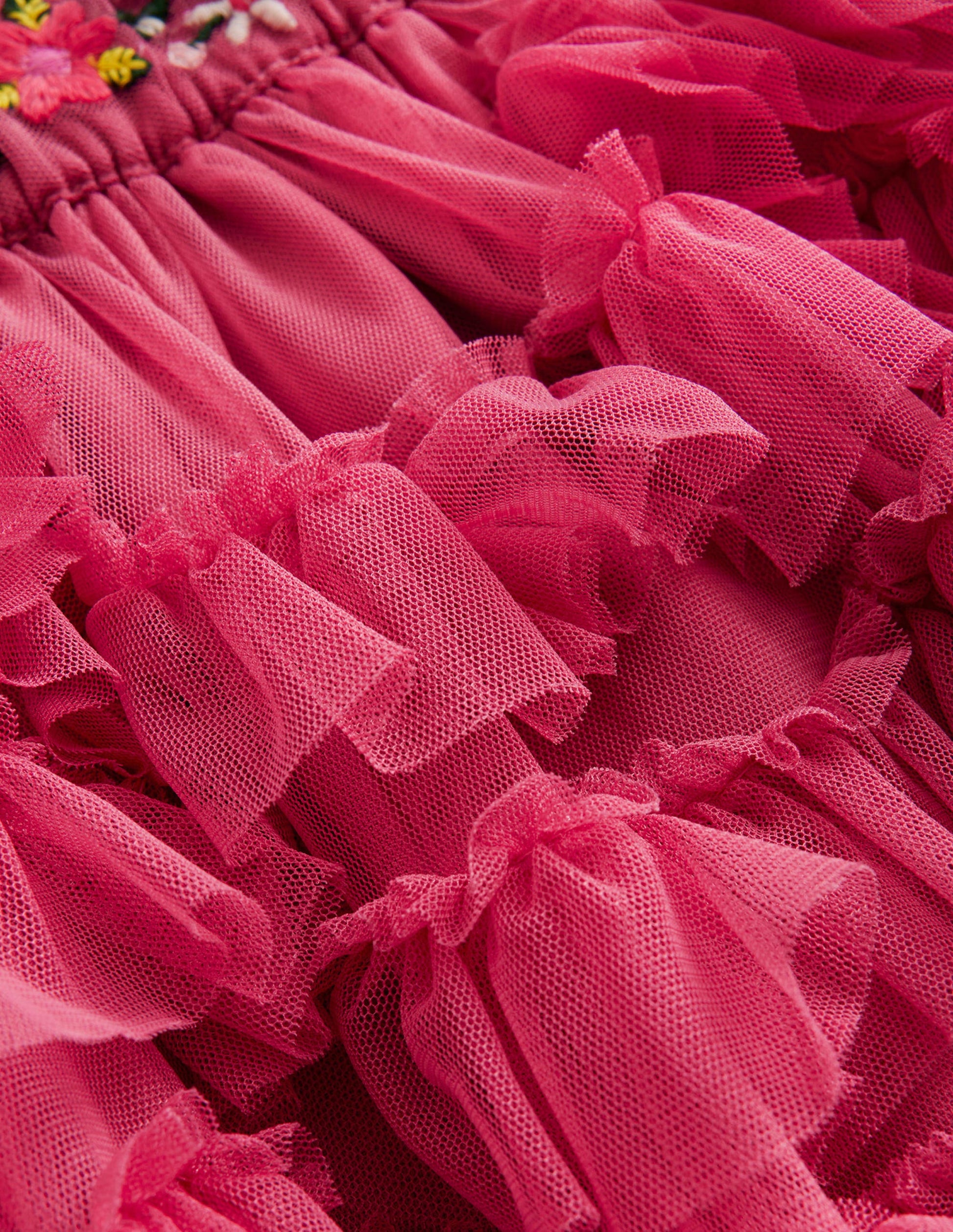 Gerüschter Midirock aus Tüll-Zuckerwattenrosa-3