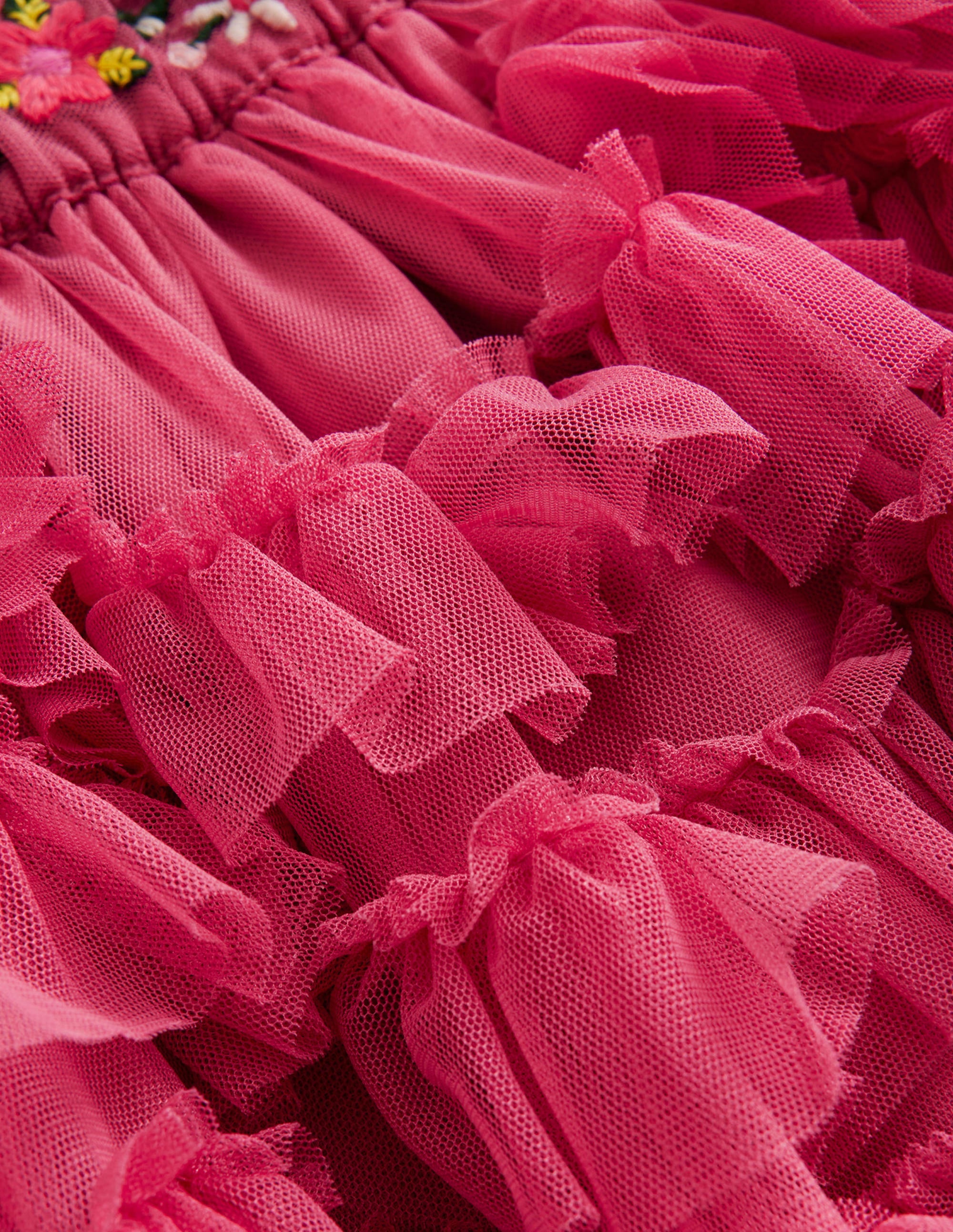 Gerüschter Midirock aus Tüll-Zuckerwattenrosa - Image 3