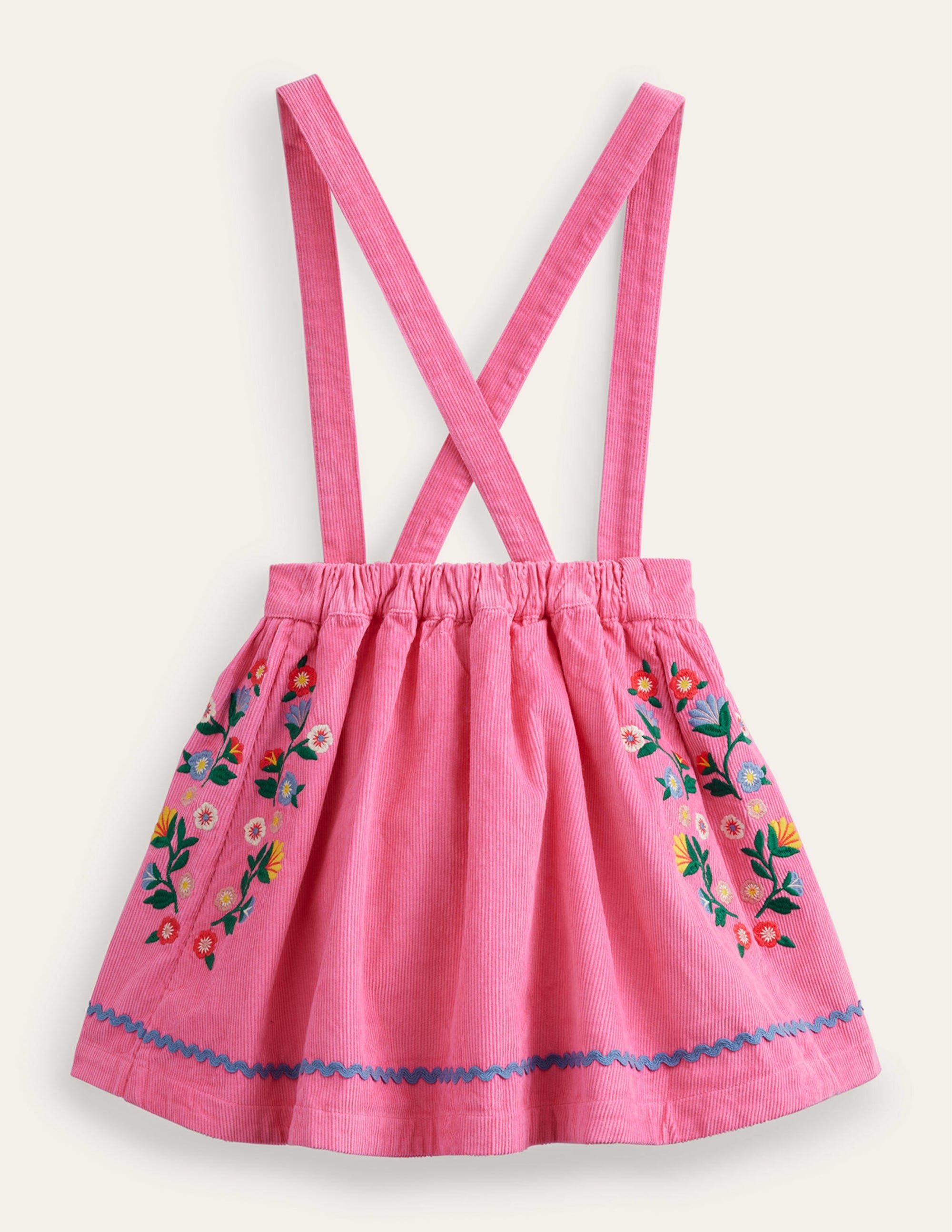 Jupe traditionnelle brodée-Broderie rose renversant - Image 2
