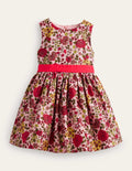 Partykleid aus Satin-Kreiderosa Wildrose