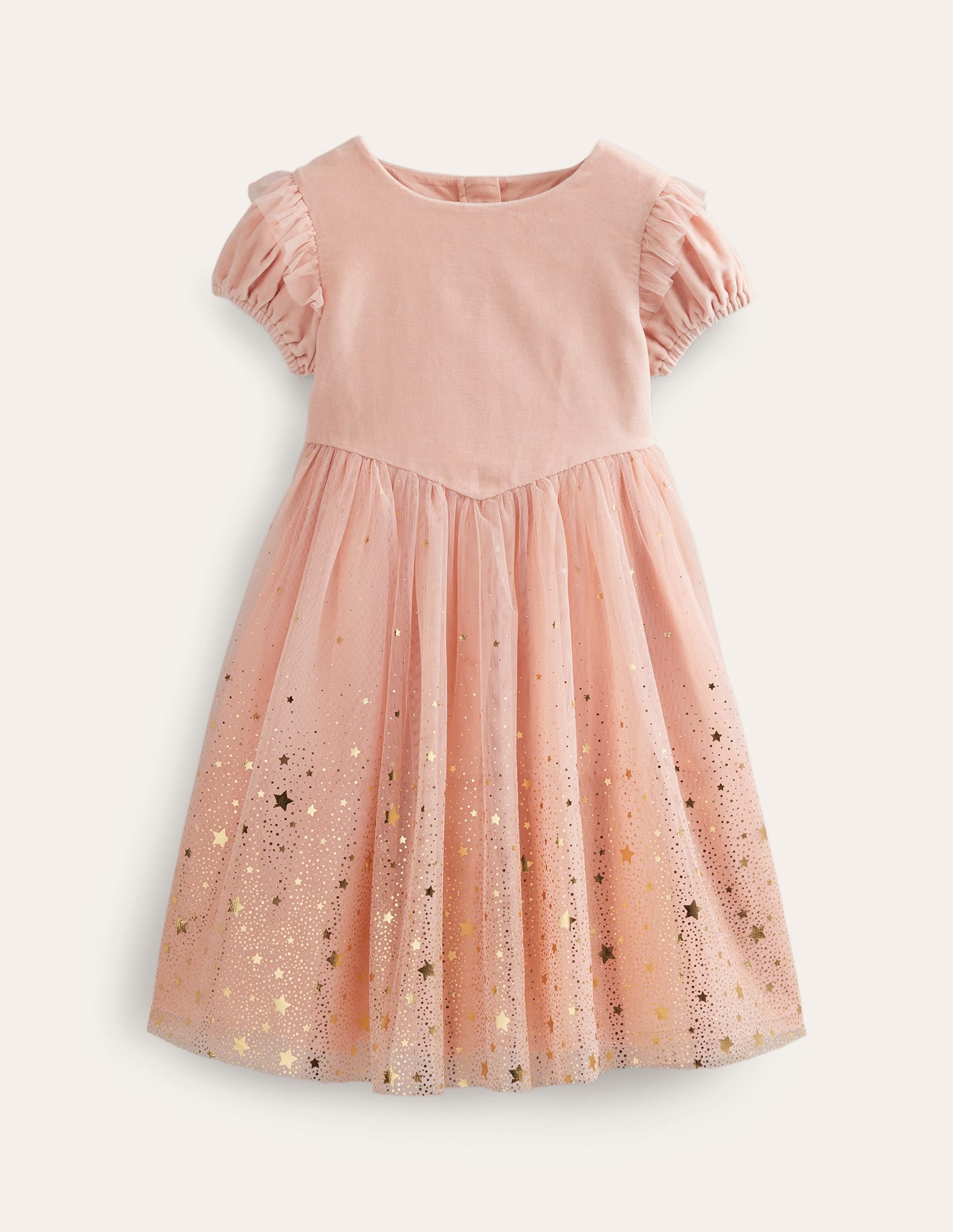 Metallic-Kleid mit Dip-Dye-Effekt-Provence Altrosa/Gold-1