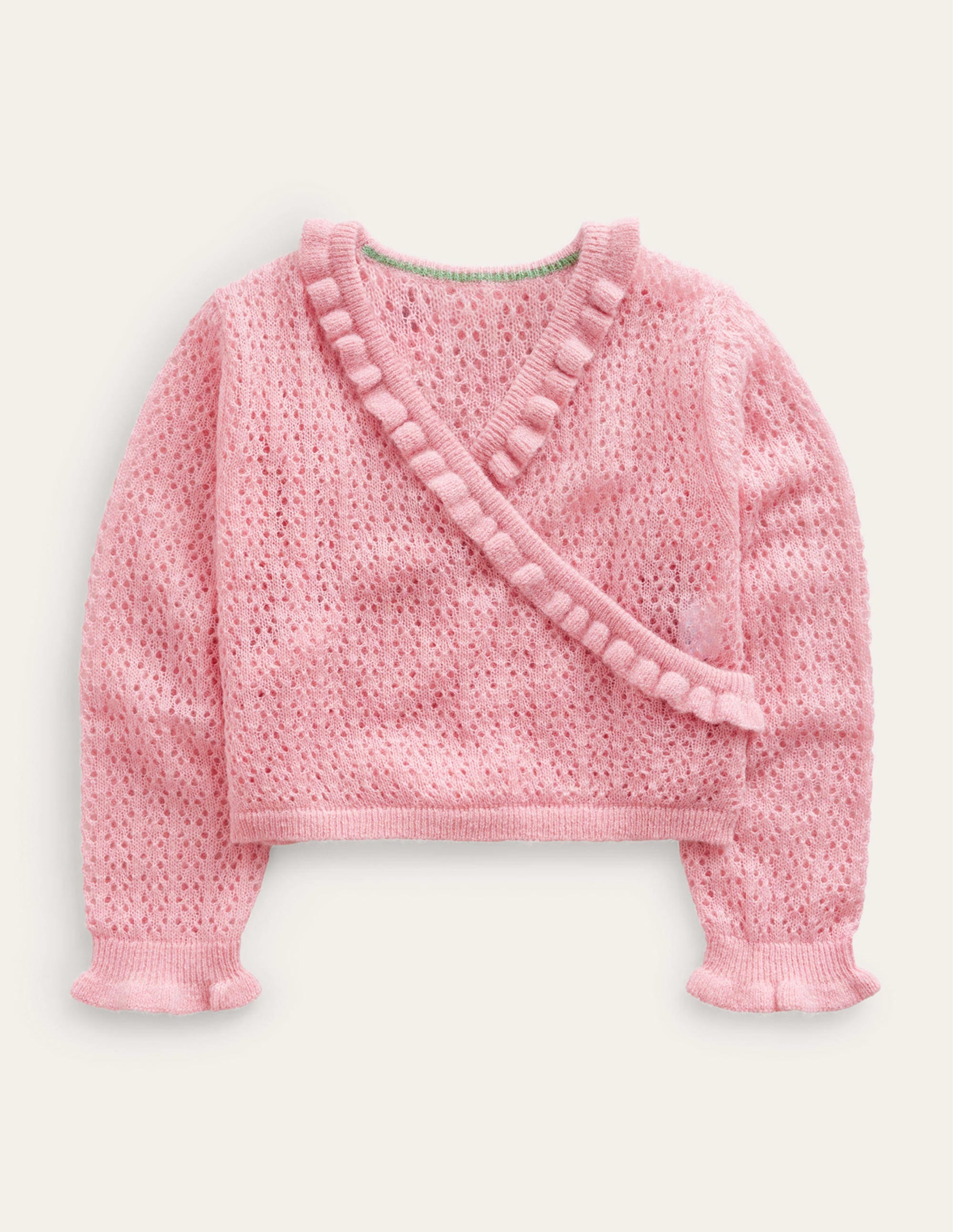 Wickel-Strickjacke im Ballett-Stil-Mandelrosa - Image 1