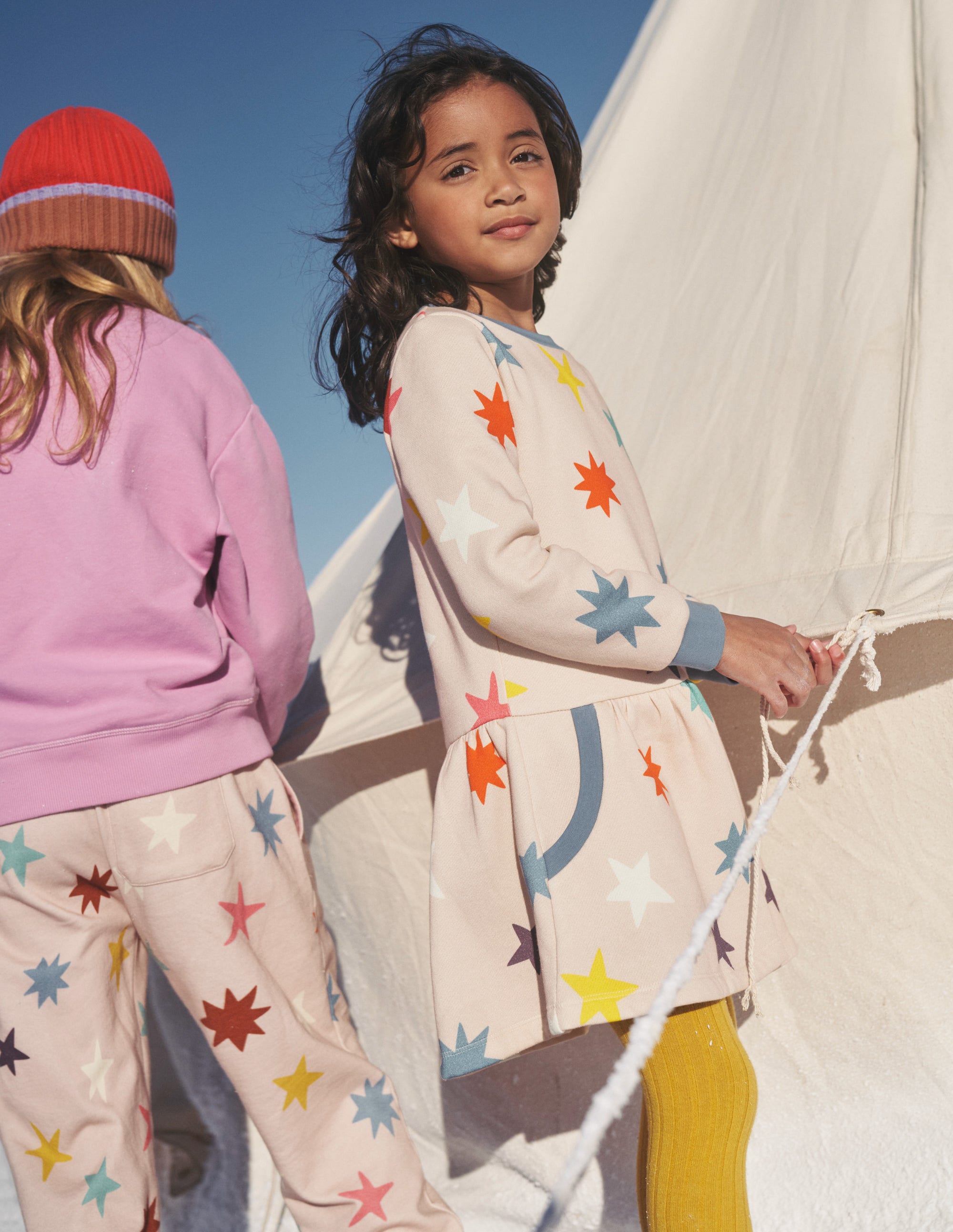 Robe-sweat cosy à imprimé-Étoile multi bécassine - Image 4