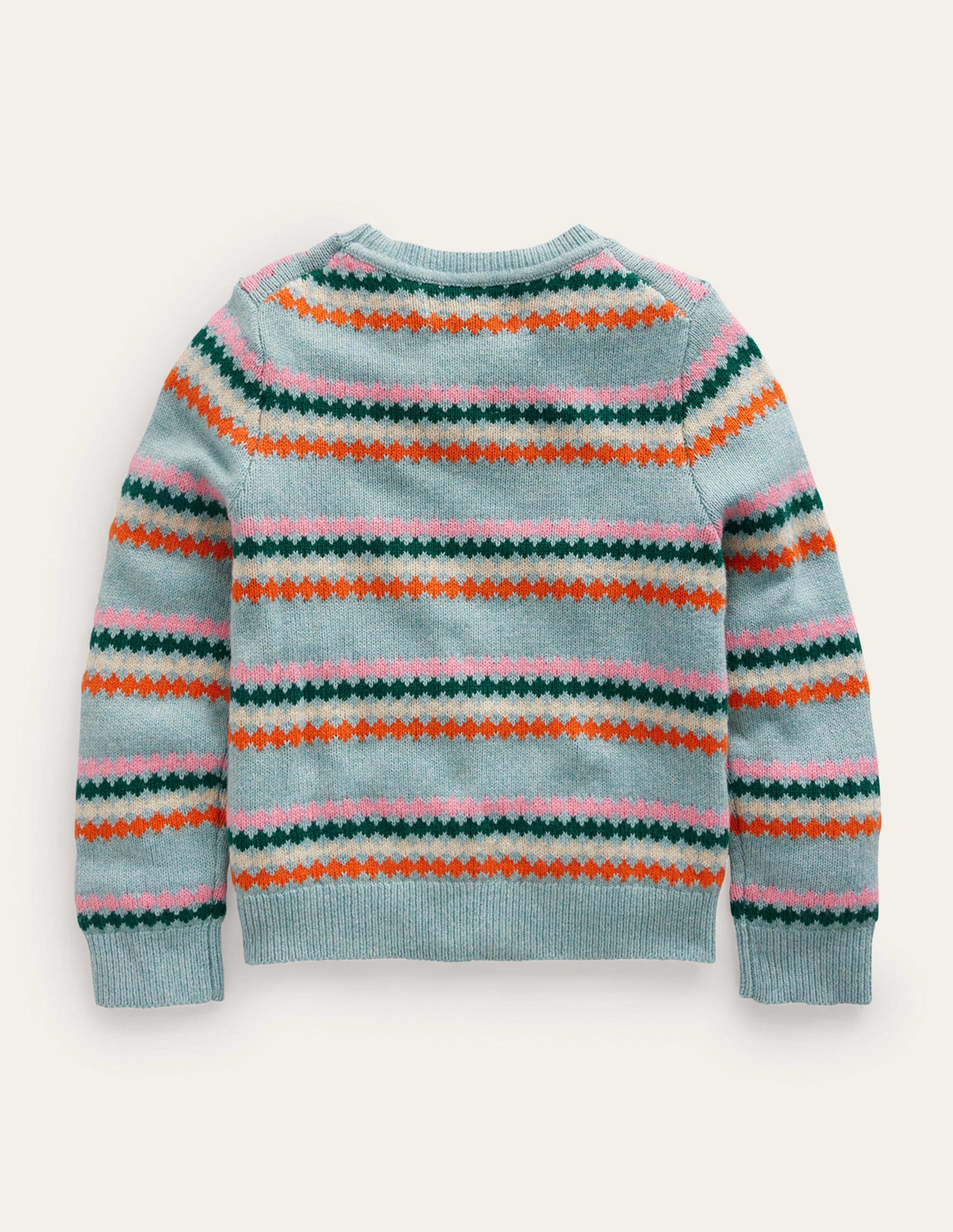 All-Over-Fair-Isle-Pullover-Graublau Streifen-3