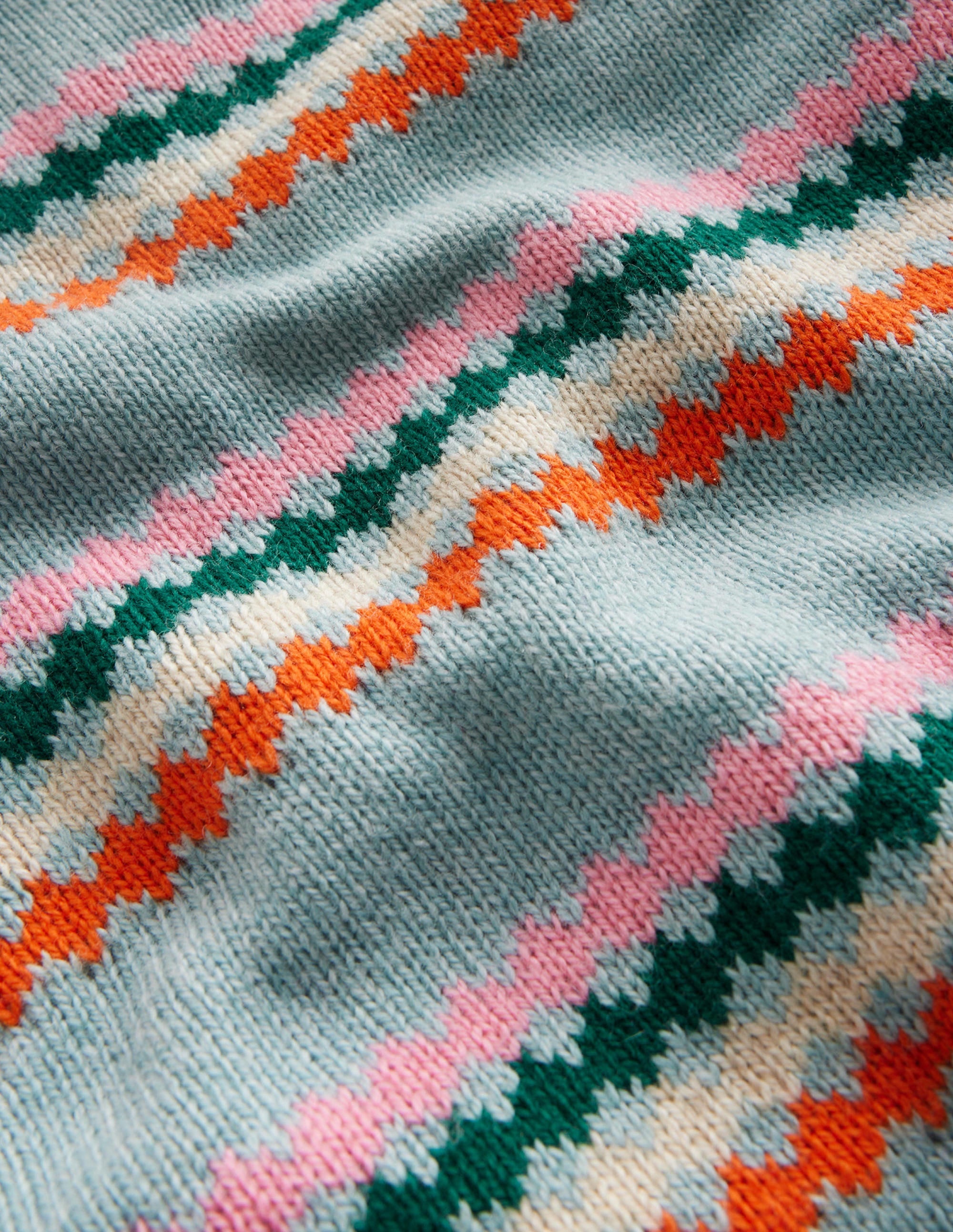 Pull motif jacquard intégral-Rayé bleu crépuscule - Image 3