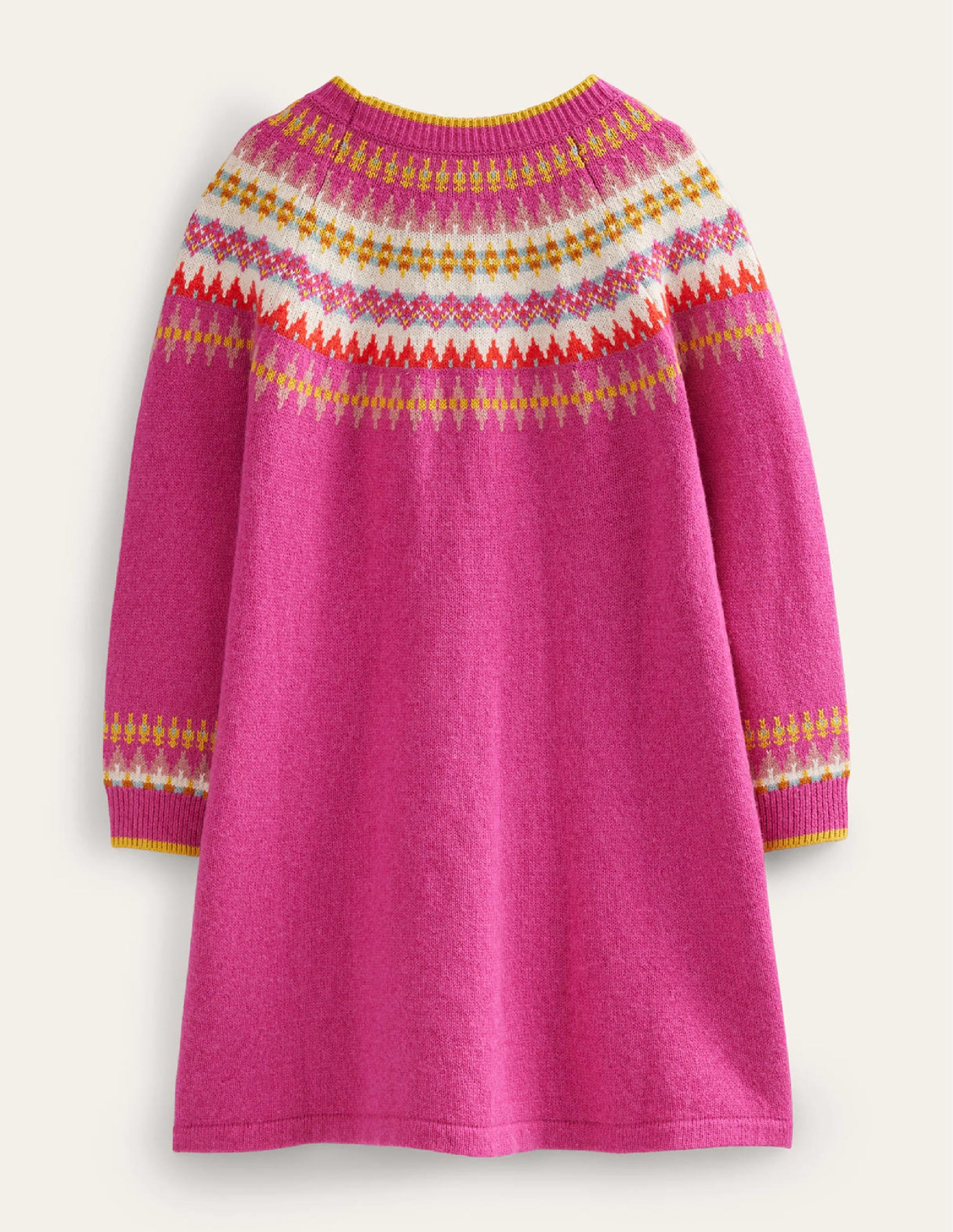 Robe-pull motif jacquard-Motif jacquard rose moyen - Image 2