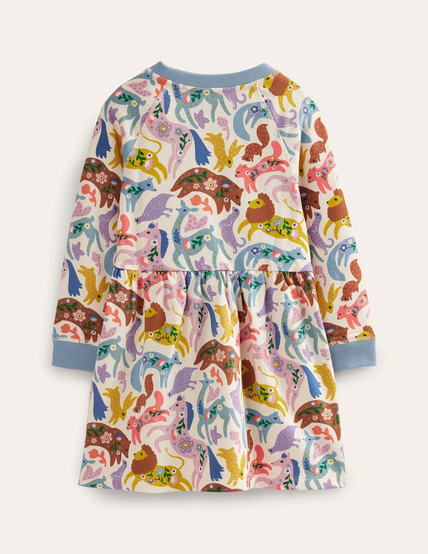 Printed Sweatshirt Dress-Multi Folk Freinds-2