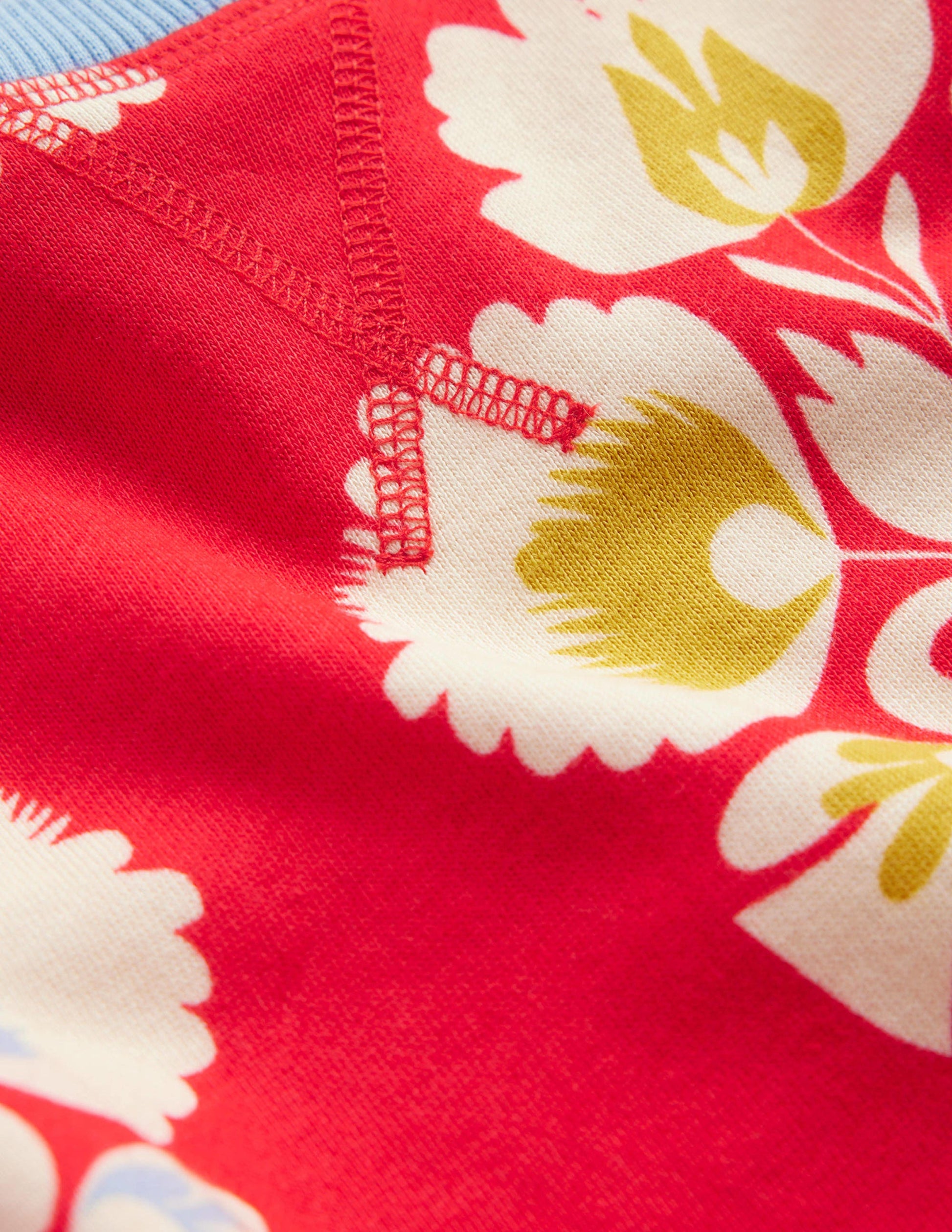 Printed Sweatshirt Dress-Strawberry Tart Woodblock-3
