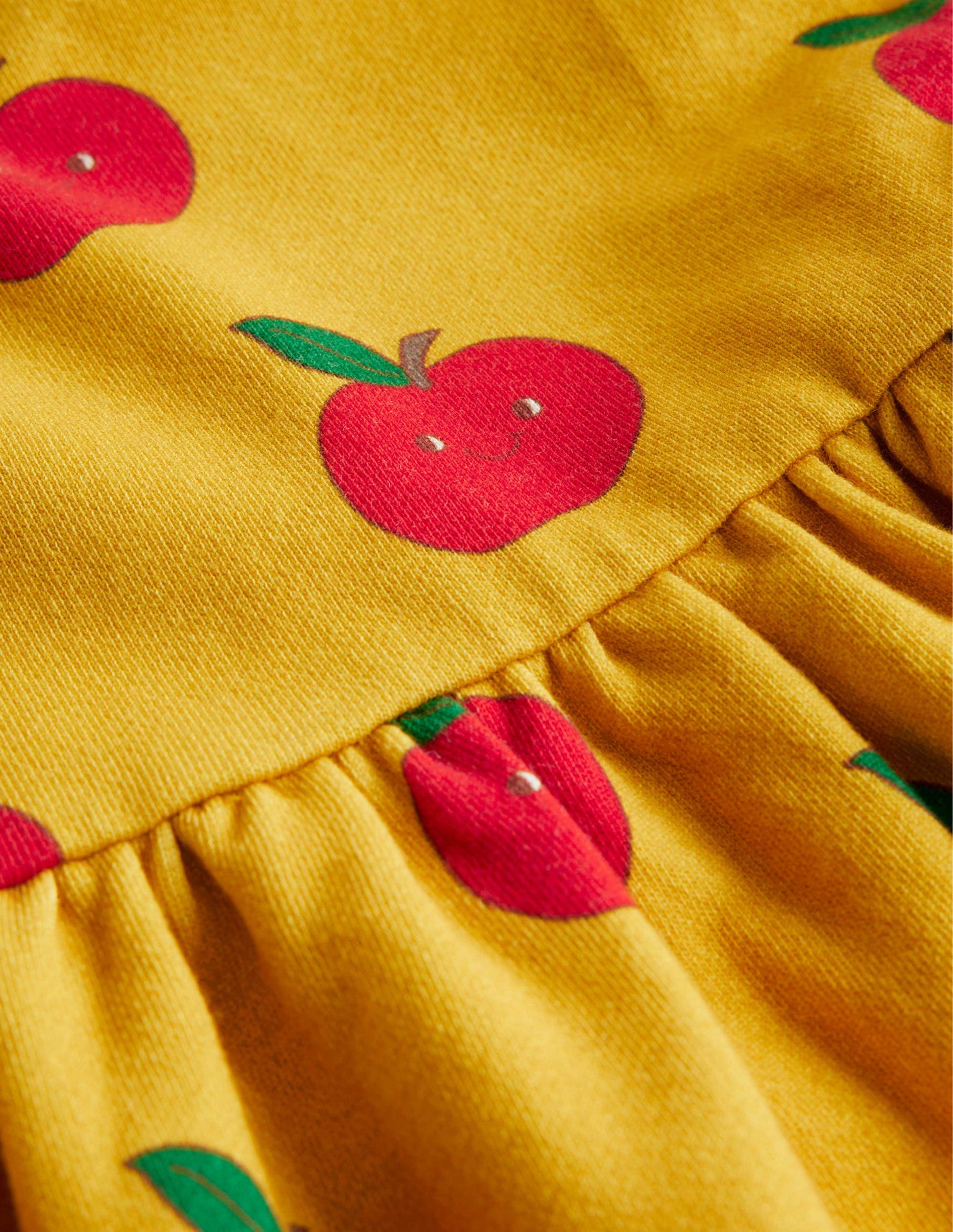 Printed Sweatshirt Dress-Oil yellow Apples-3