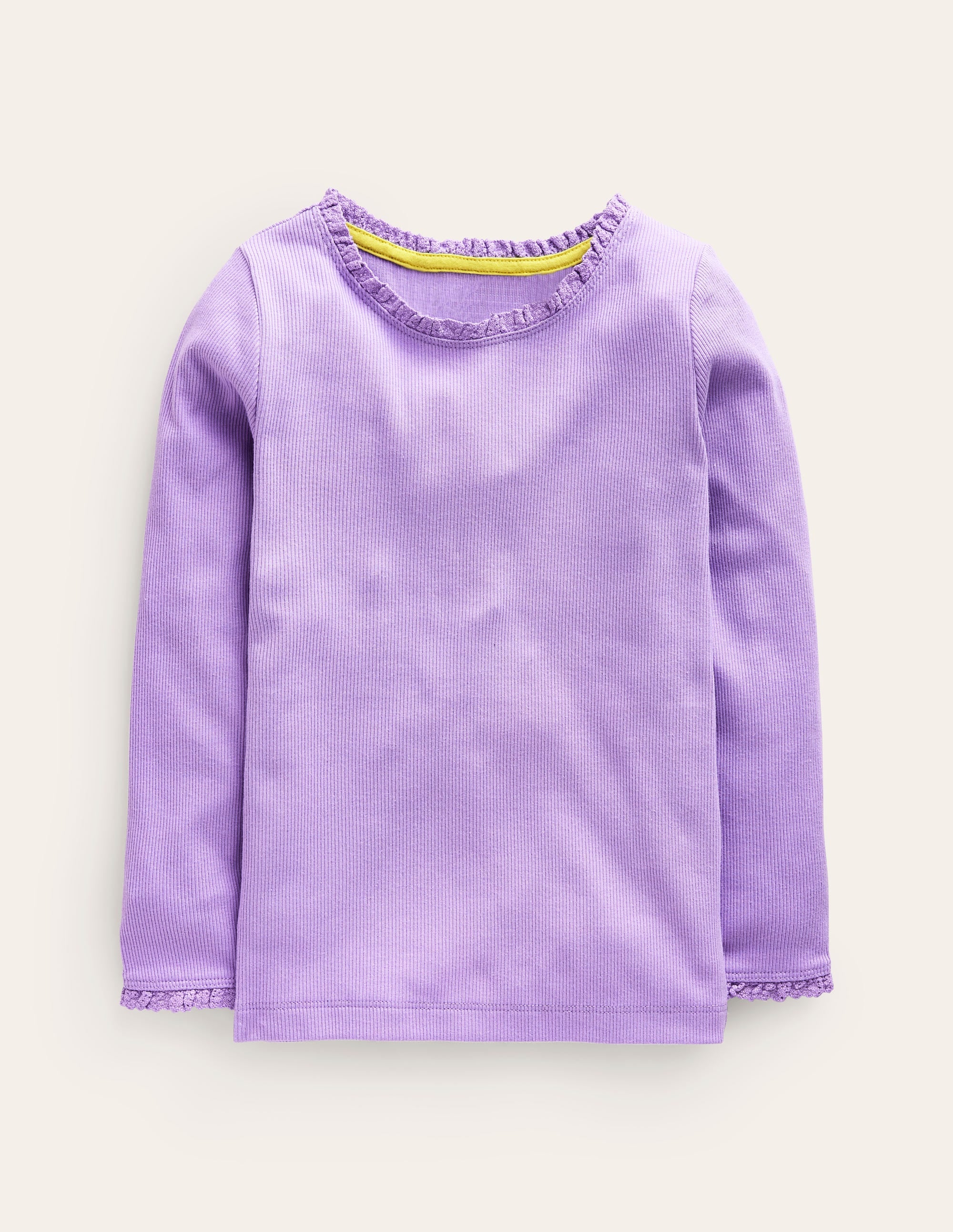 Geripptes Langarmshirt-Parma-Violett - Image 1