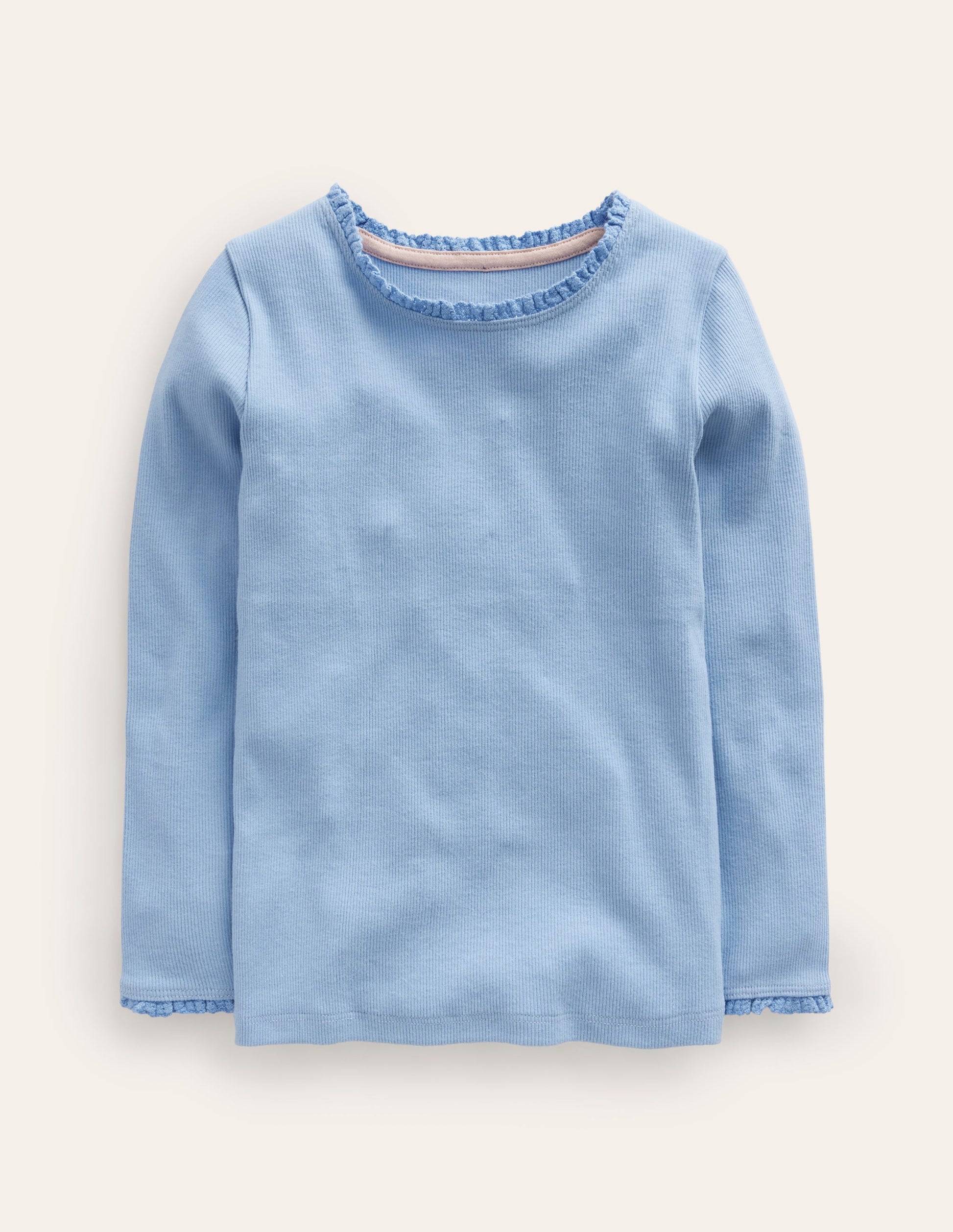 Geripptes Langarmshirt-Dämmerungsblau-1