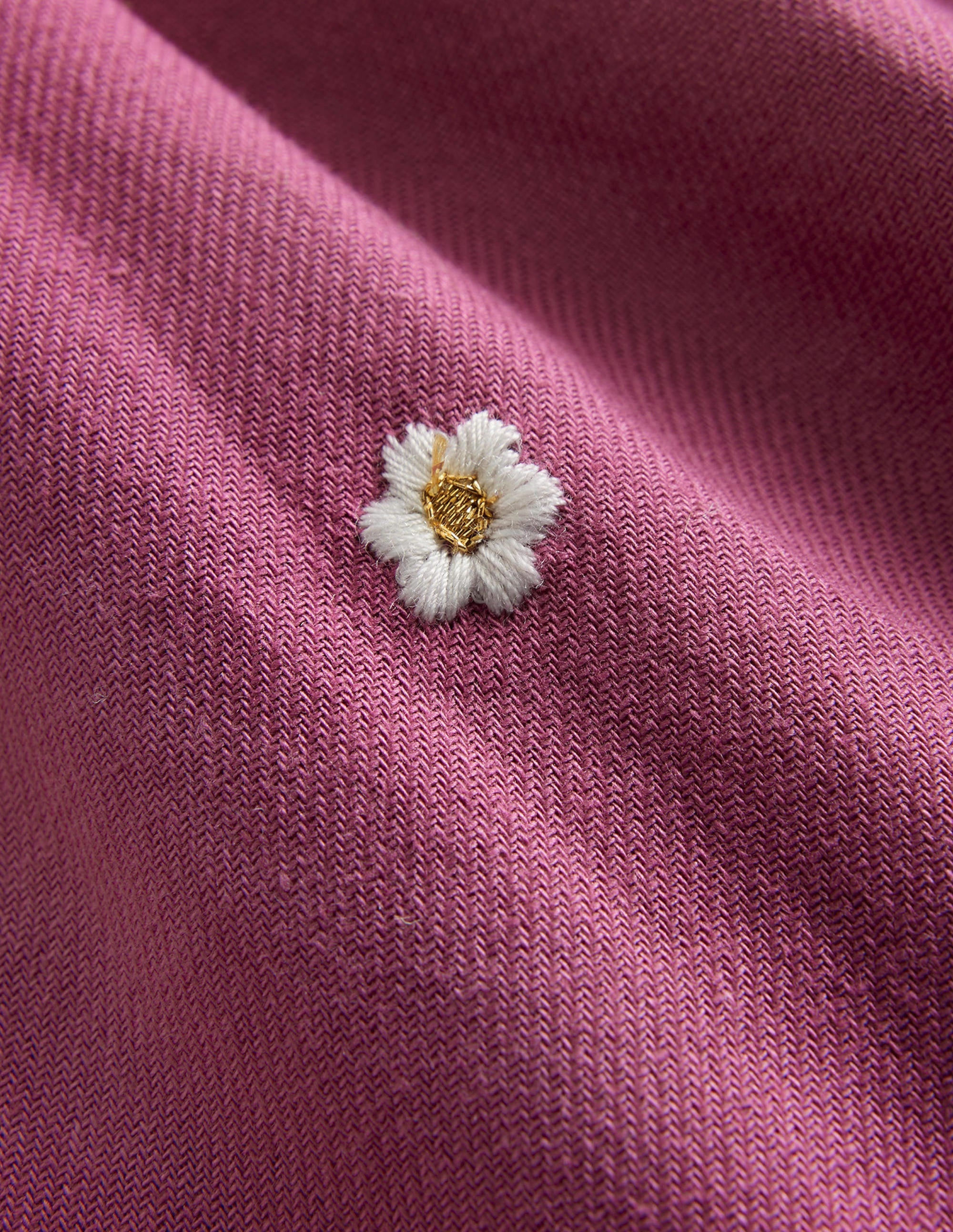 Embroidered Twirly Skirt-Teacup Pink Daisy - Image 3