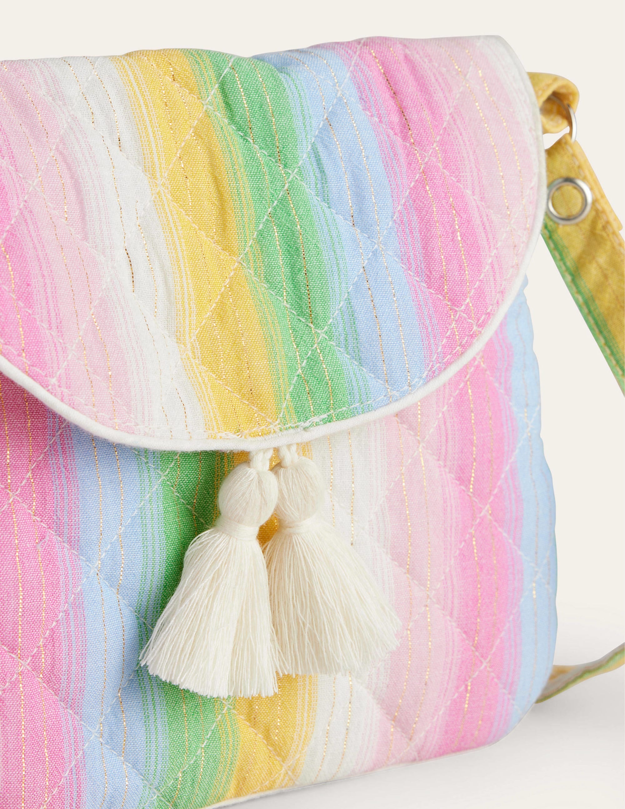 Gesteppte Umhängetasche-Bunte Regenbogenstreifen - Image 2