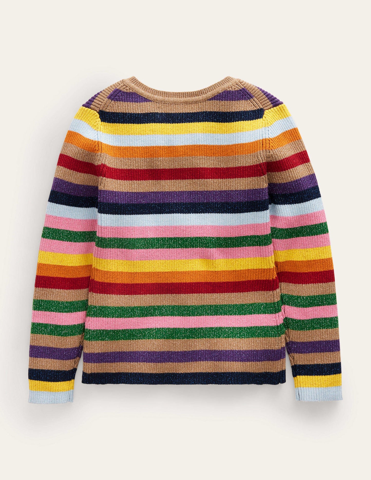 Strickjacke mit Glitzer und Streifen-Bunte Streifen Glitzer