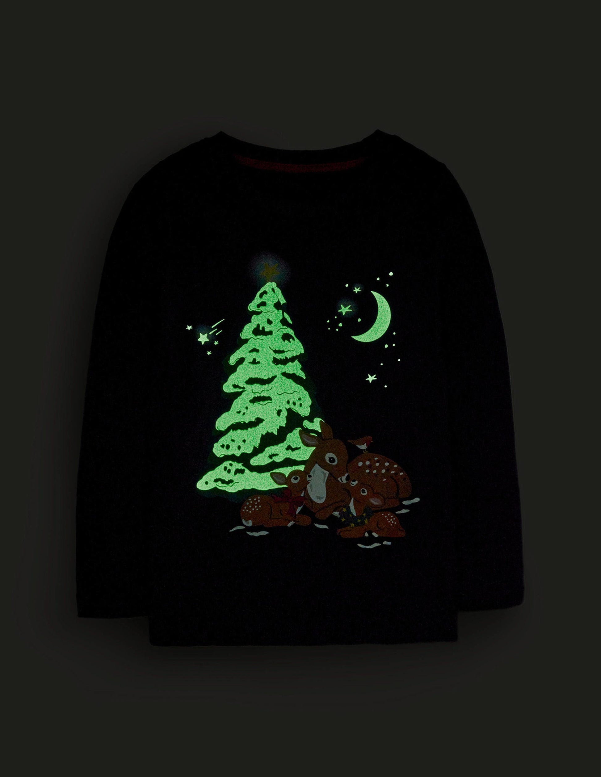 T-Shirt mit Metllic-Logo-Französisches Marineblau Hirsch-4