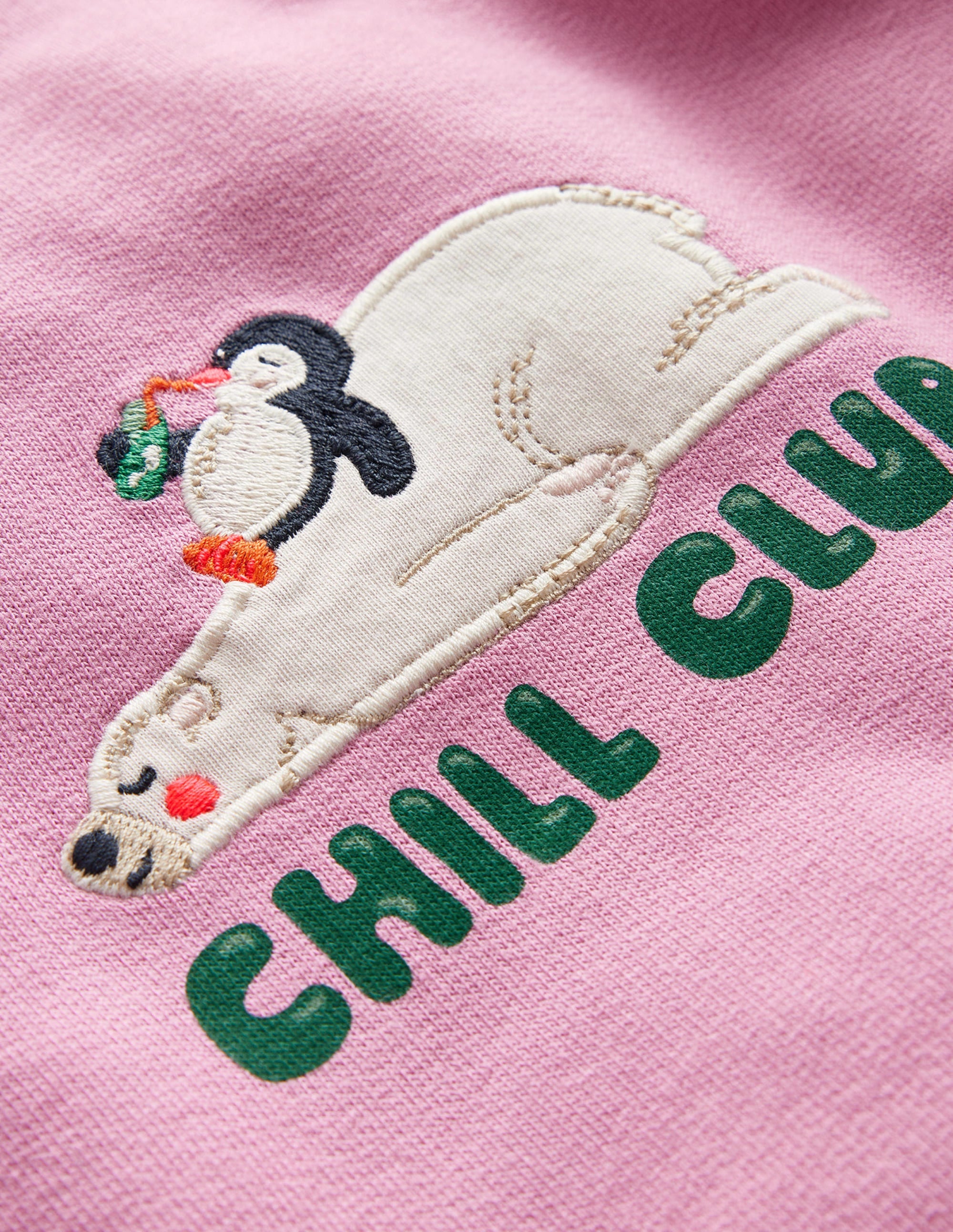 Sweat décontracté à logo-Ours polaire rose sorbet - Image 3