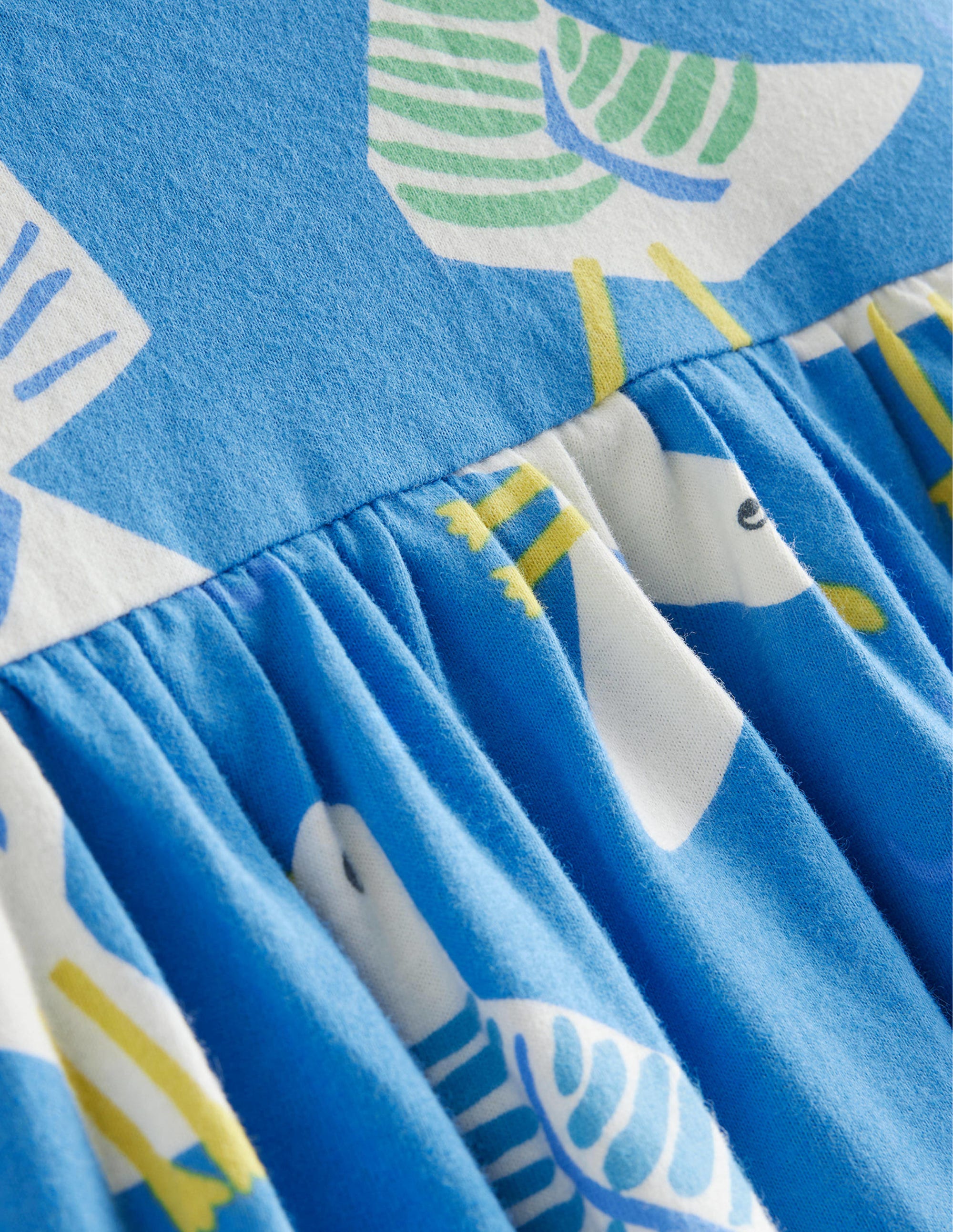 Robe fun à manches courtes en jersey-Mouettes bleues - Image 3