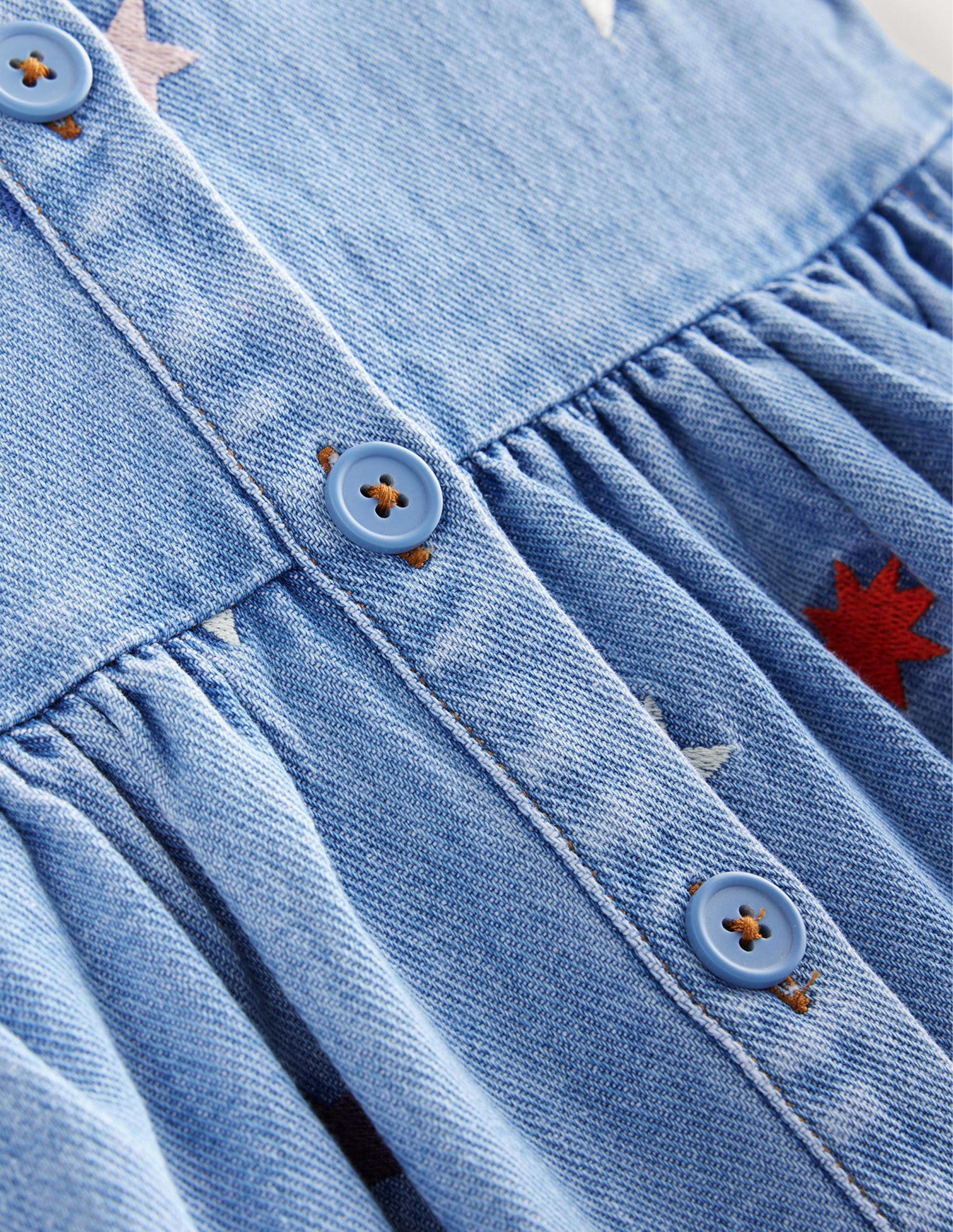 Robe chasuble boutonnée-Broderie étoile multi - Image 3