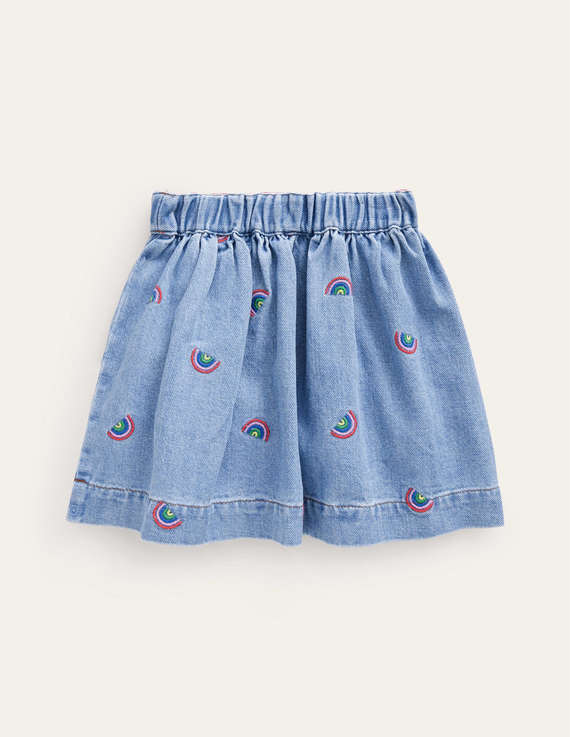 Jupe tournoyante boutonnée-Broderie arc-en-ciel indiscipliné - Image 2