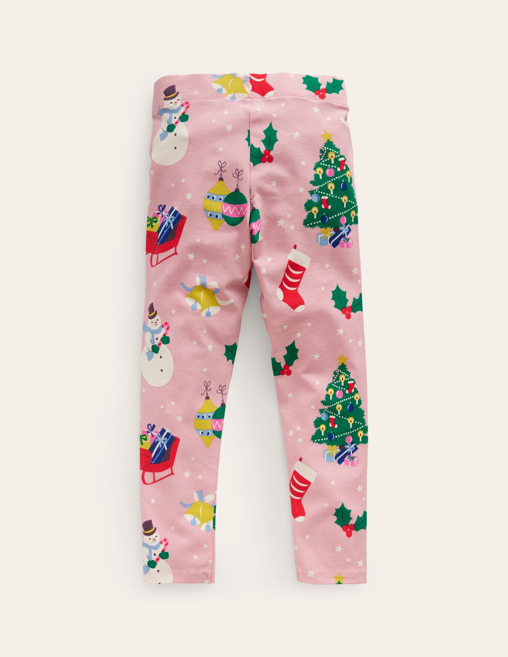 Lustige Leggings-Mandelrosa Weihnachtsmann-2